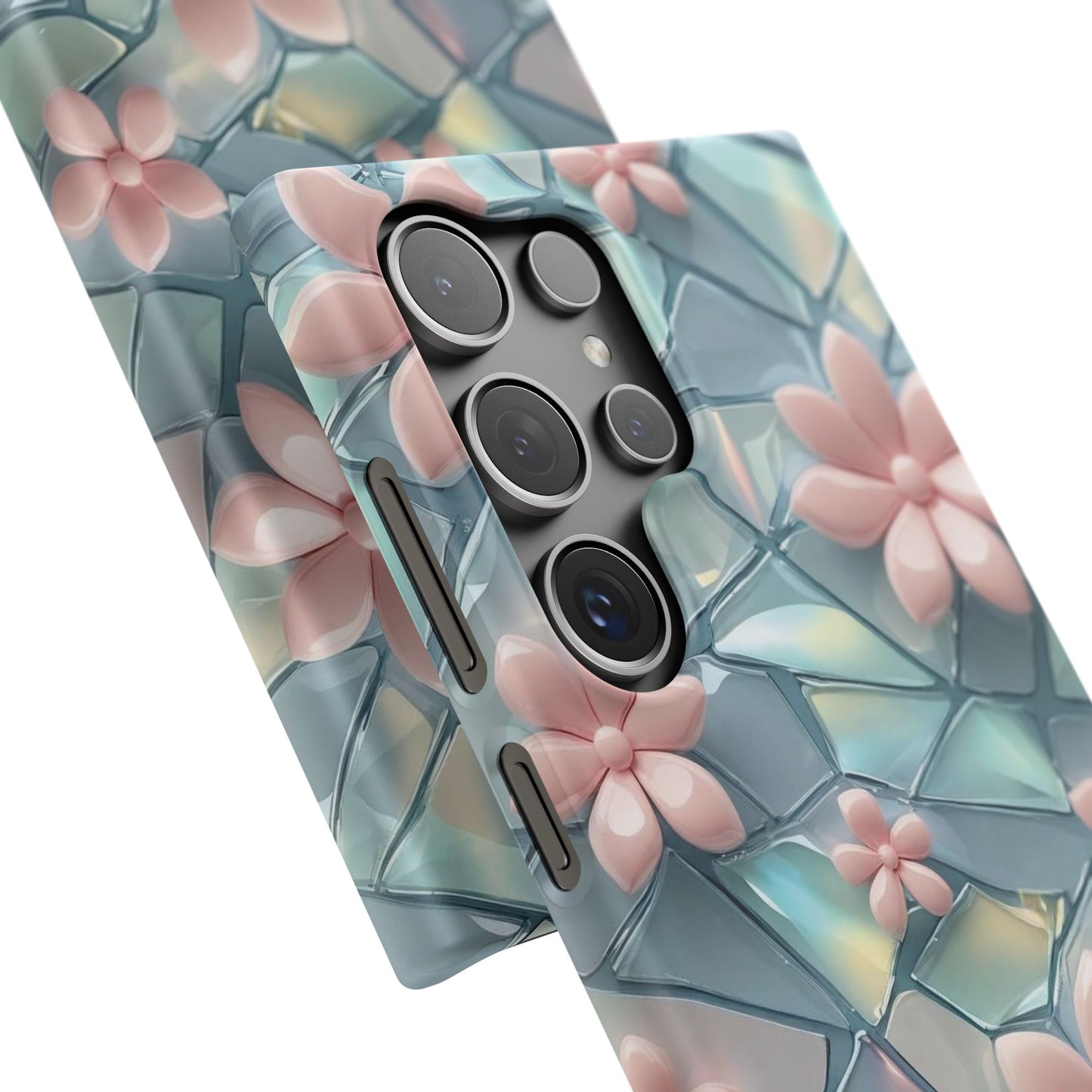 Snap Case Samsung Handyhülle mit 3D-Effekt und Blumenmuster