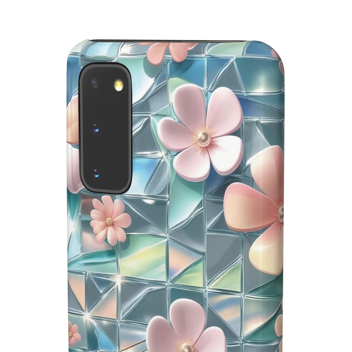 Snap Case Samsung Handyhülle mit 3D-Effekt und Blumenmuster