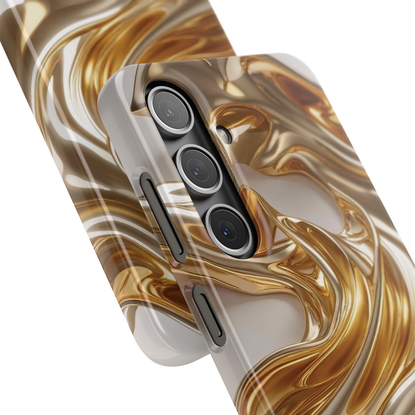 Snap Case Samsung Handyhülle – Gold Dynamic Liquid 3D Effekt