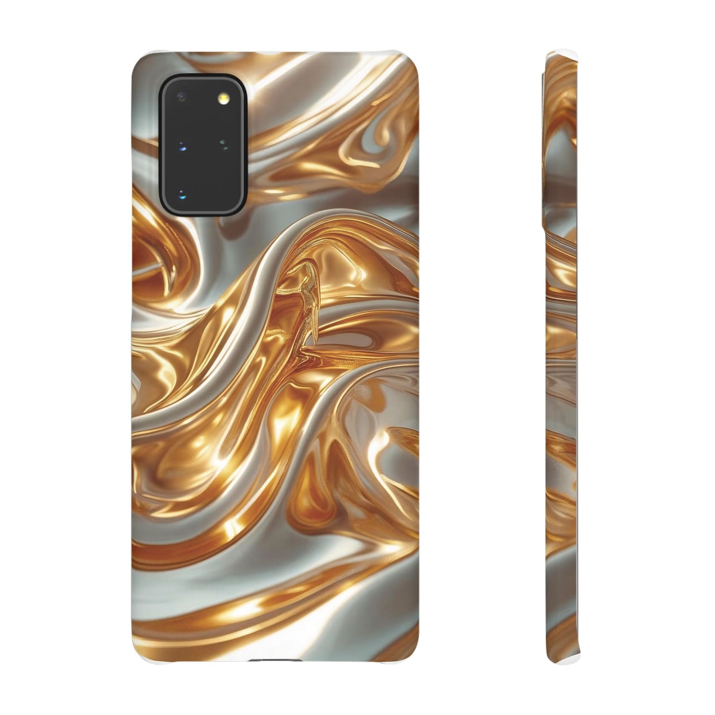 Snap Case Samsung Handyhülle – Gold Dynamic Liquid 3D Effekt