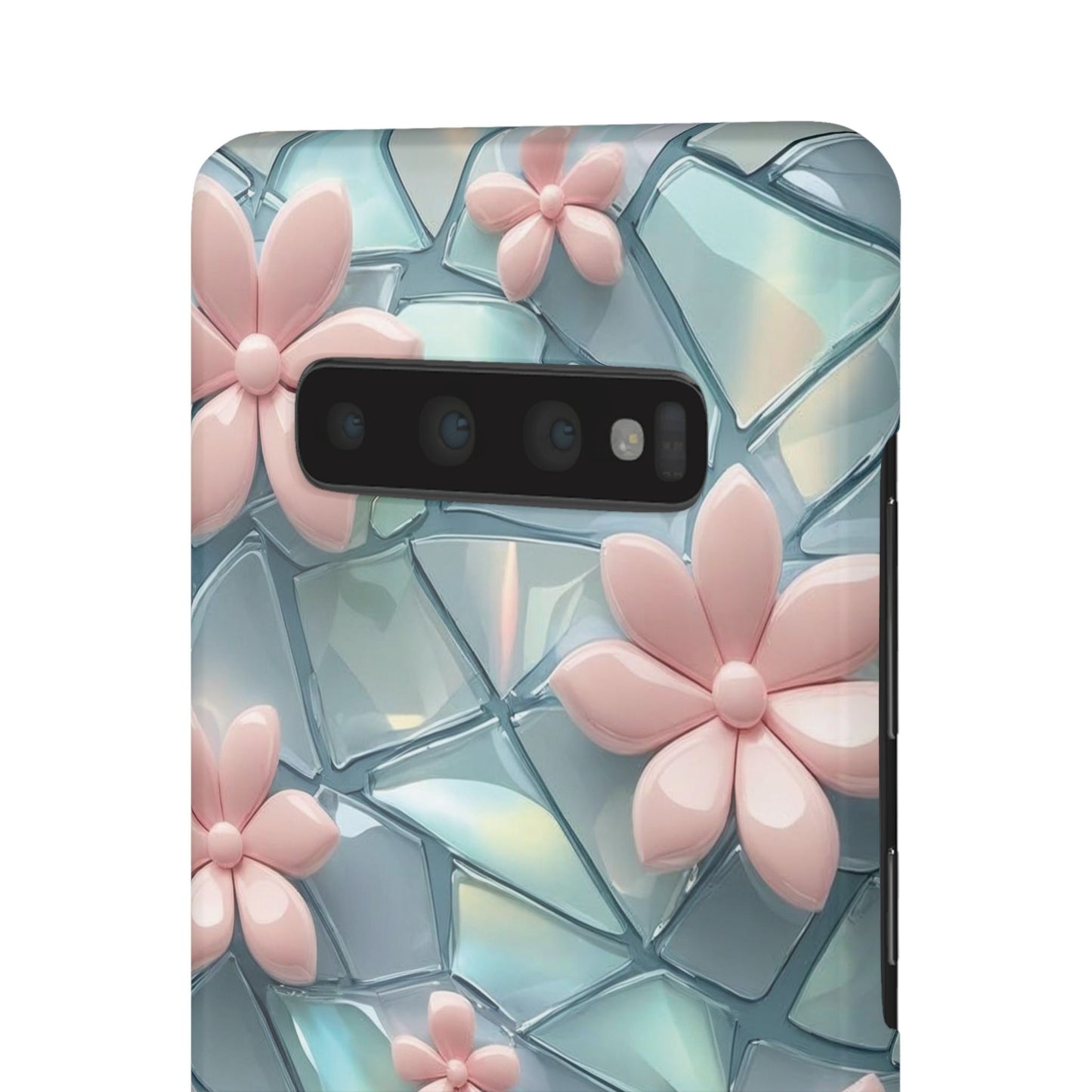Snap Case Samsung Handyhülle mit 3D-Effekt und Blumenmuster