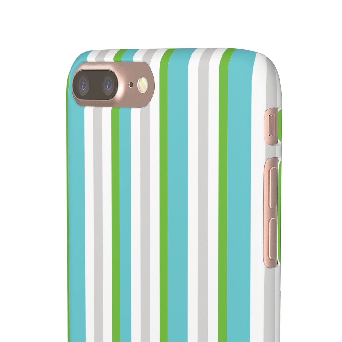 iPhone Snap Case - Modernes Abstraktes Design mit Grünen und Weißen Linien