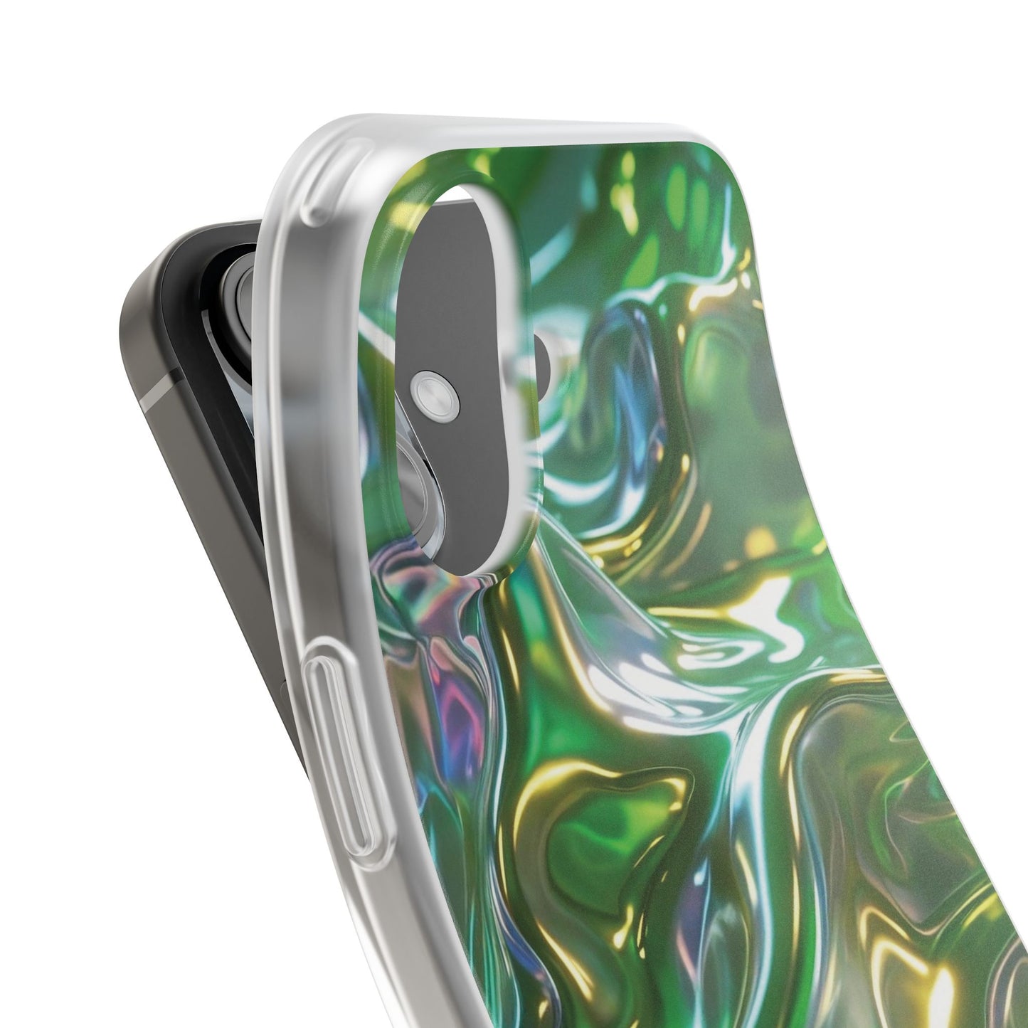 iPhone Handyhülle Flexi Case - Grün Metallic