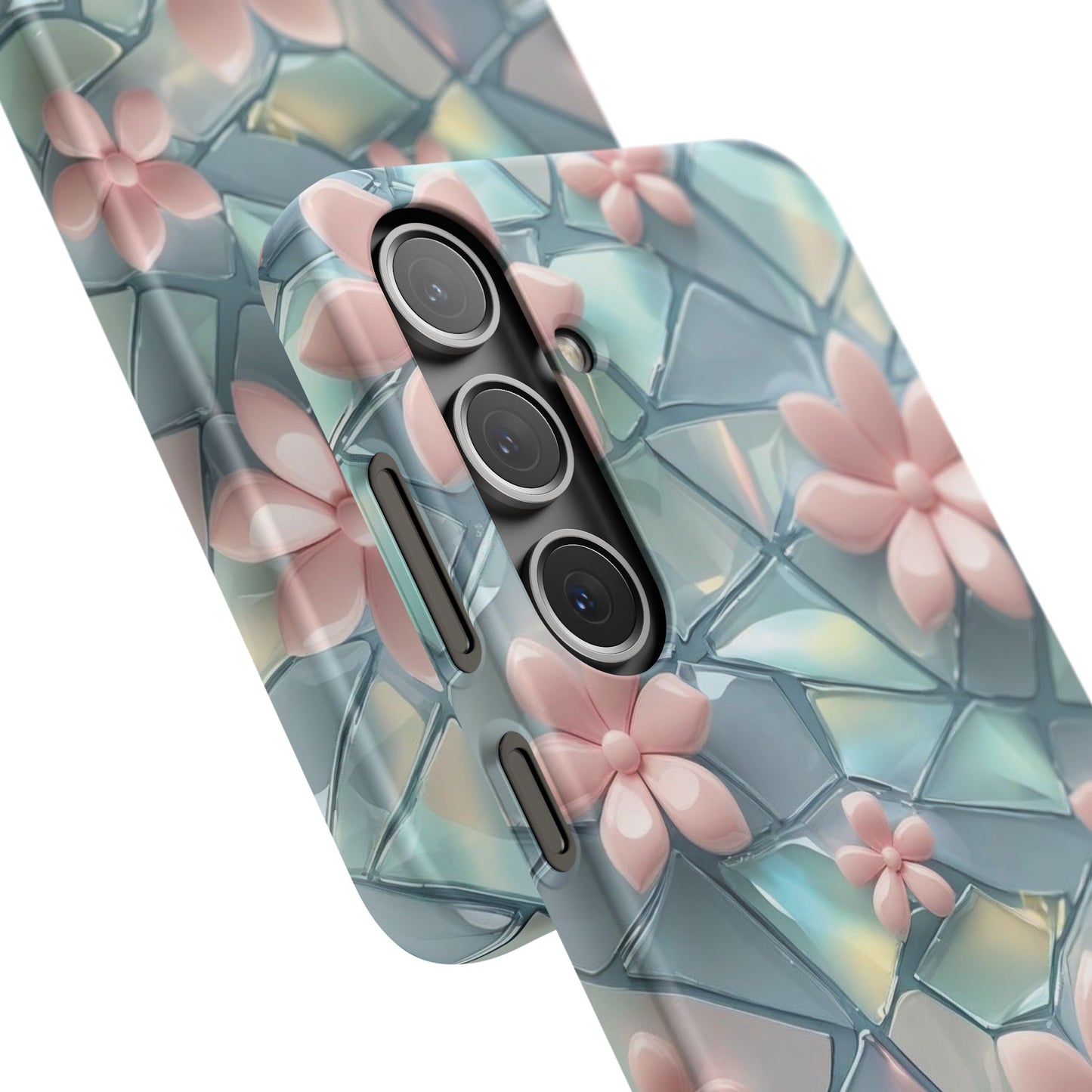 Snap Case Samsung Handyhülle mit 3D-Effekt und Blumenmuster
