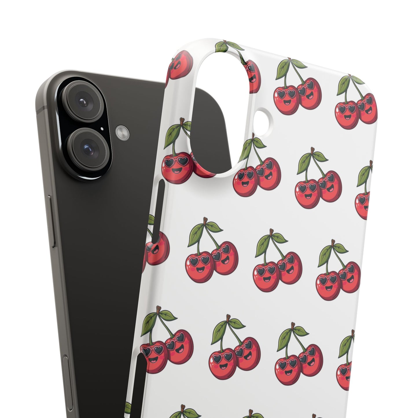 iPhone Snap Case Handyhülle Happy Cherry Design