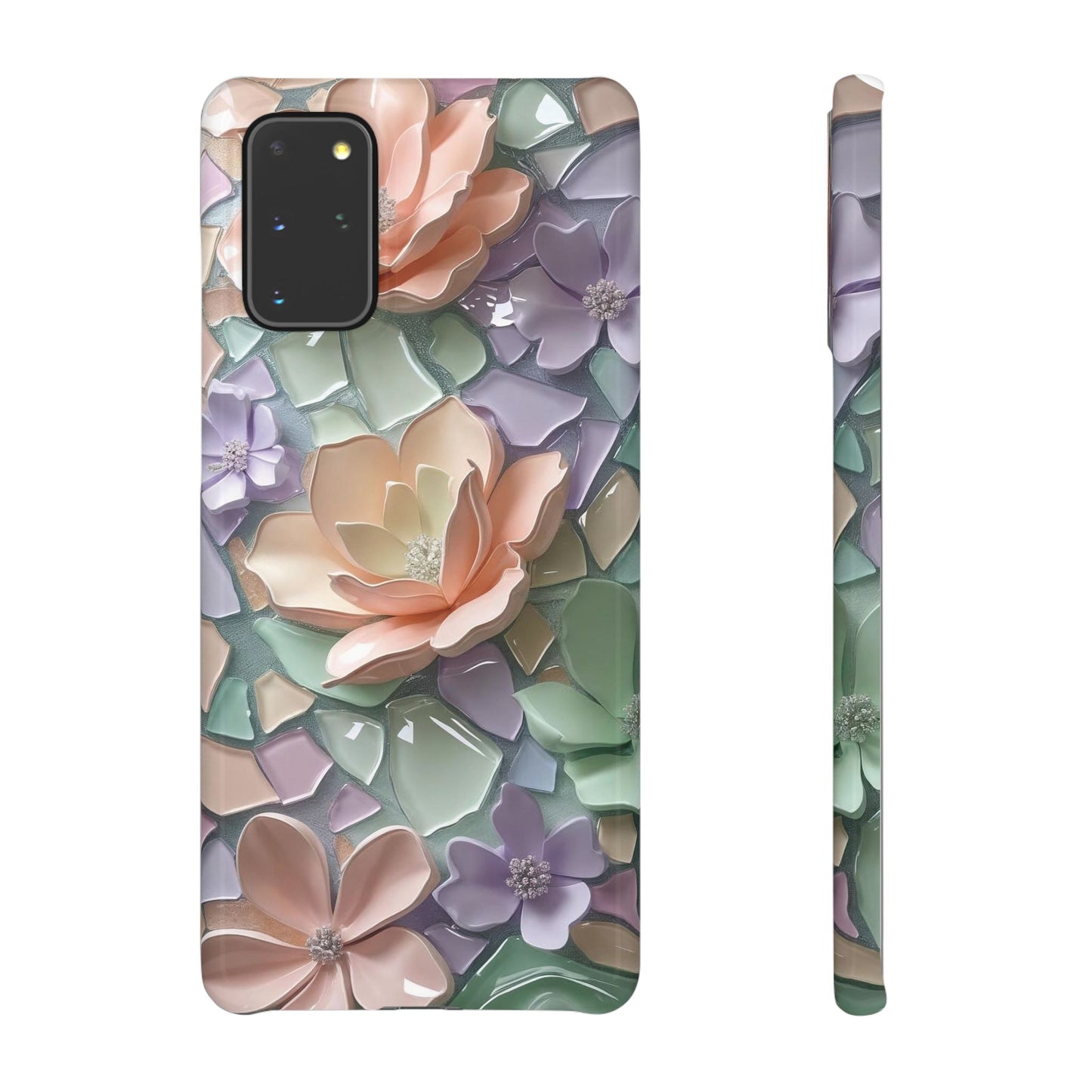 Snap Case Samsung Handyhülle mit 3D-Effekt, Blumenmuster
