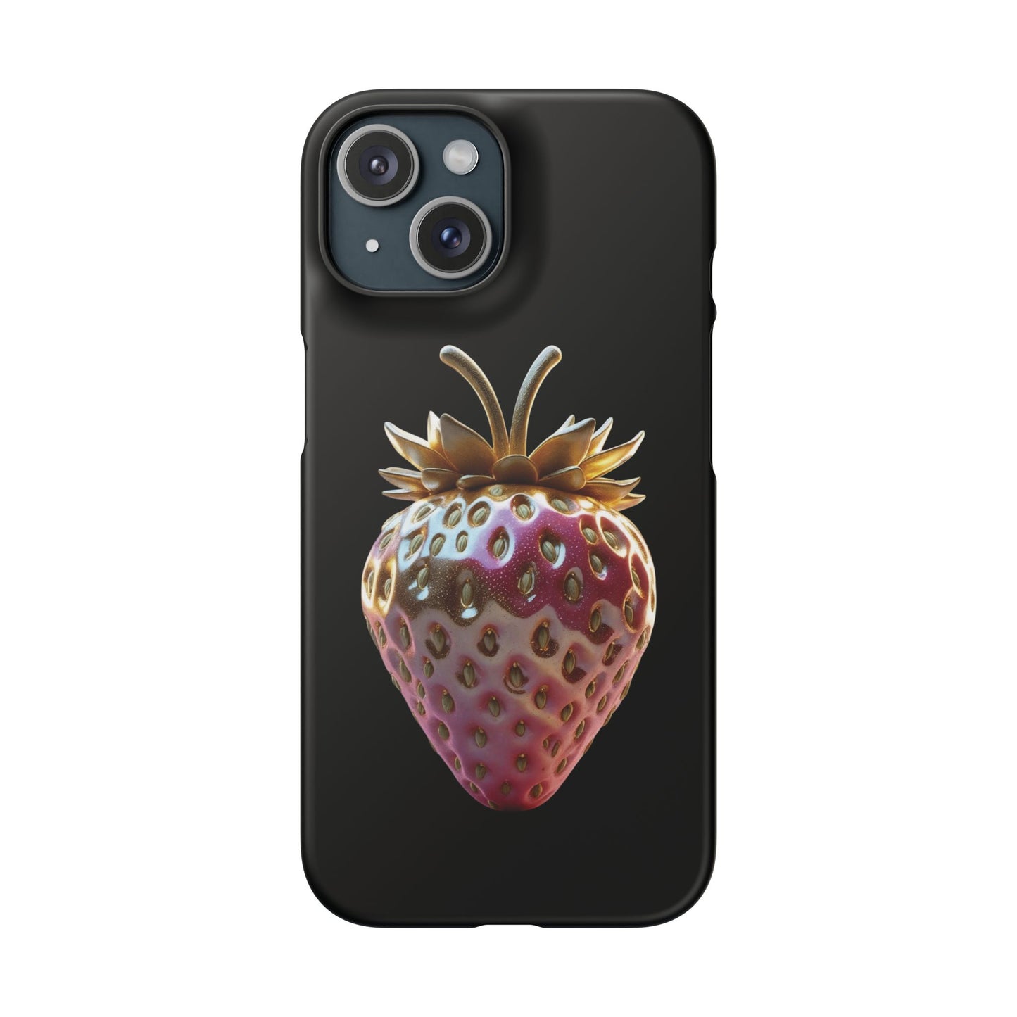 Snap Case iPhone Handyhülle - 3D Effekt Erdbeeren