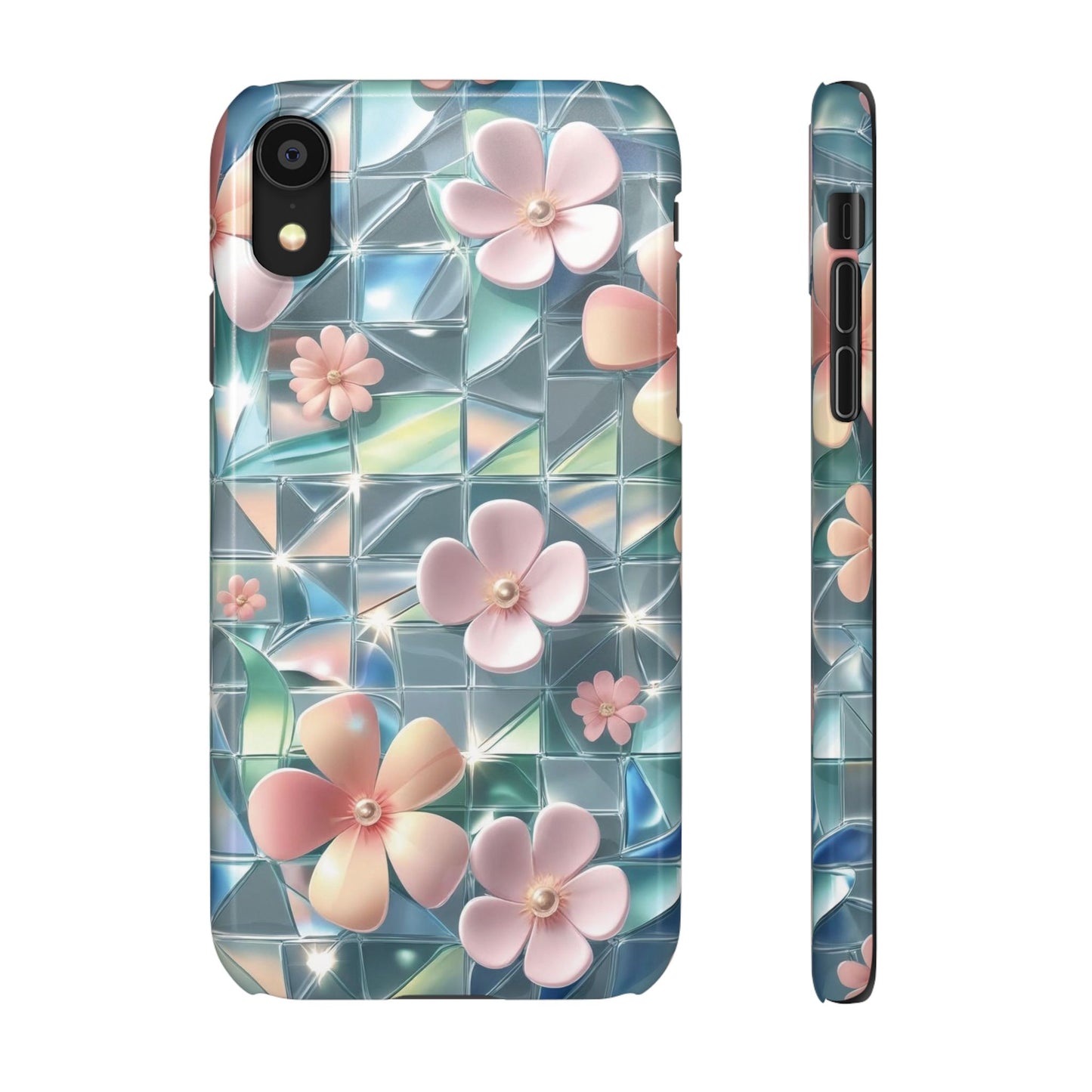 Snap Case iPhone Handyhülle mit 3D-Effekt Blumenmuster