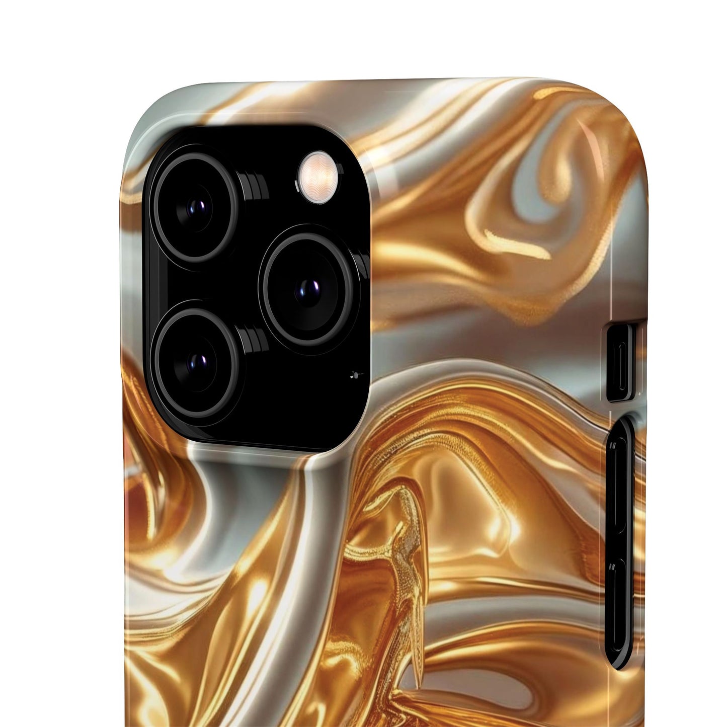Snap Case iPhone Handyhülle – Gold Dynamic Liquid 3D Effekt