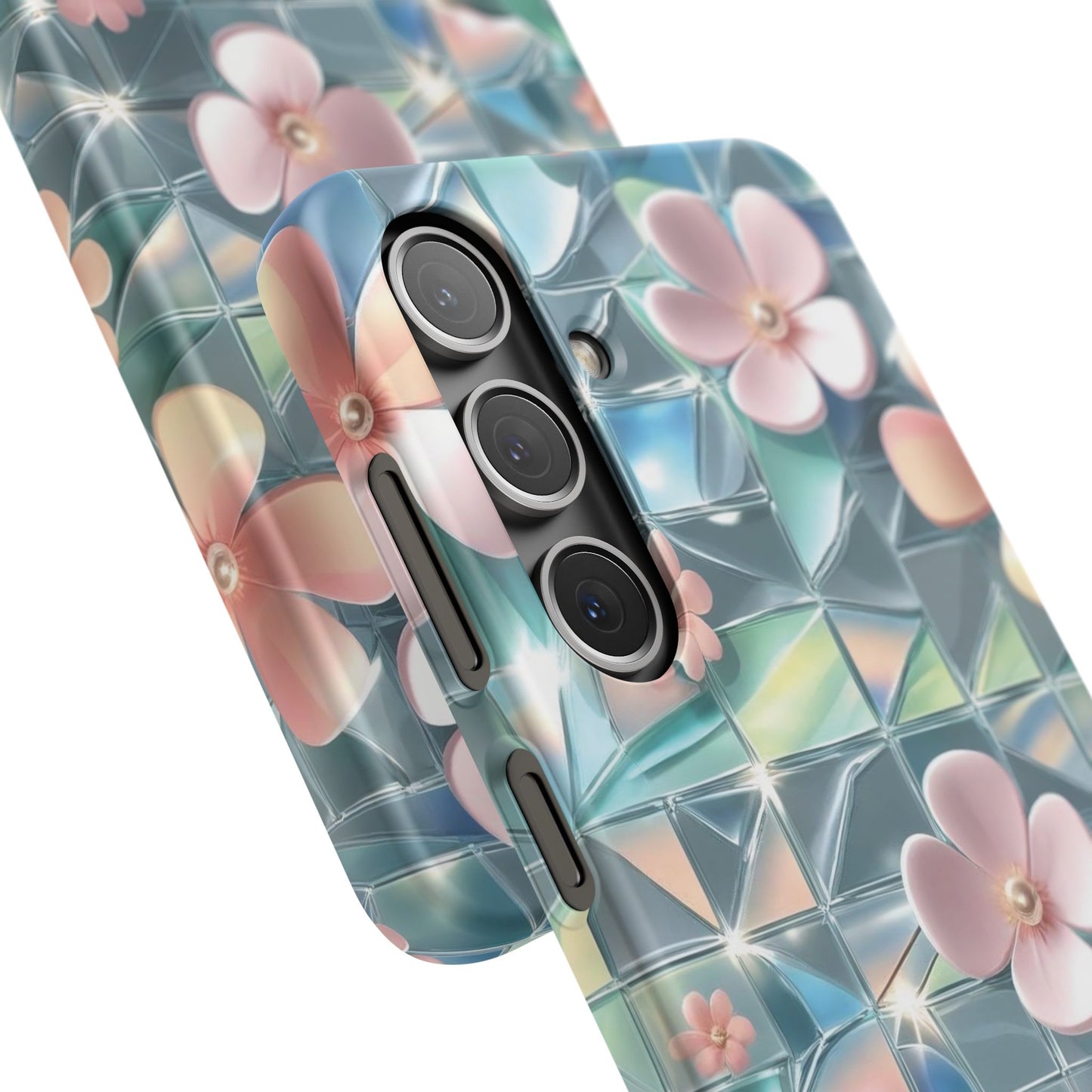 Snap Case Samsung Handyhülle mit 3D-Effekt und Blumenmuster