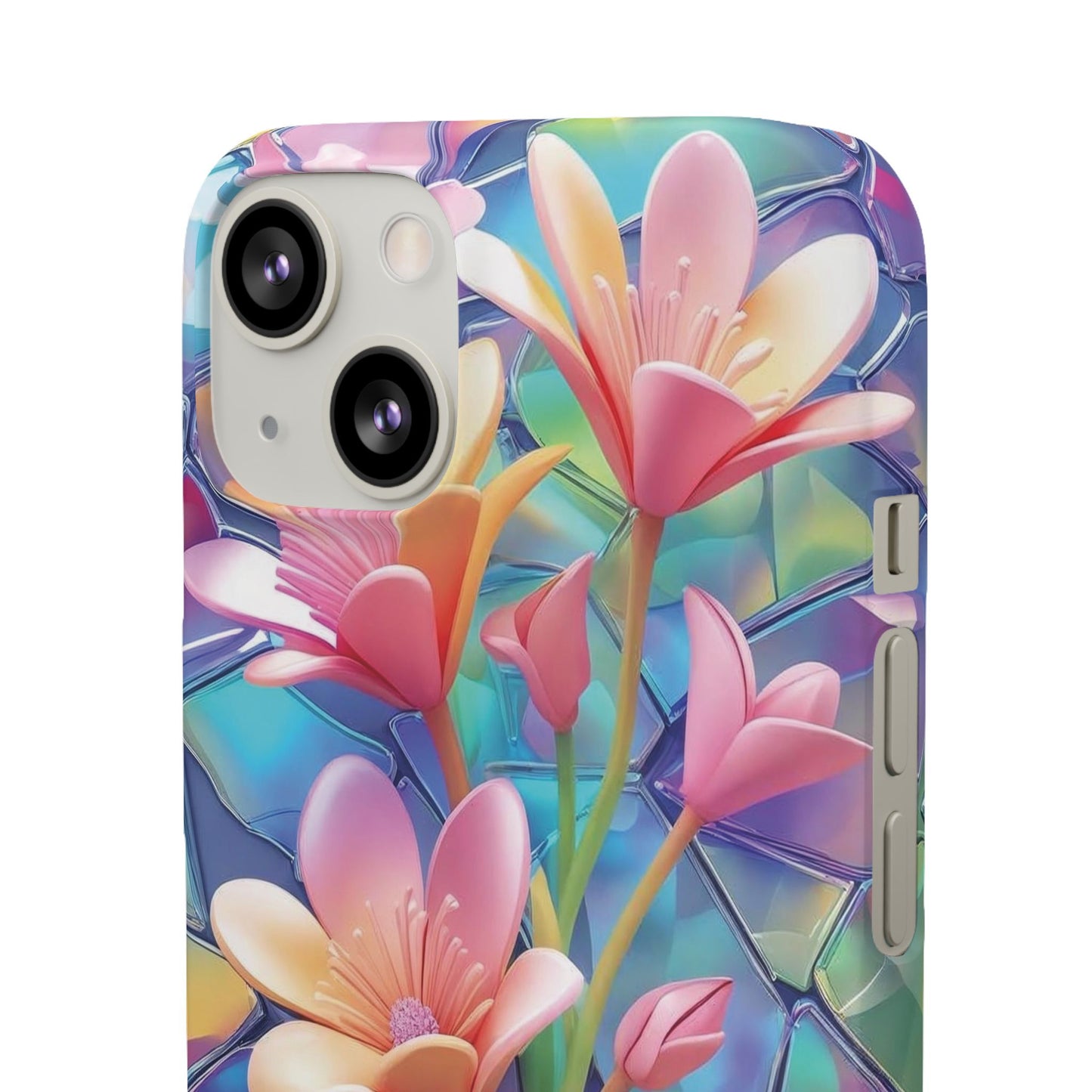 Snap Case Elegante Florale iPhone Handyhülle mit 3D-Effekt