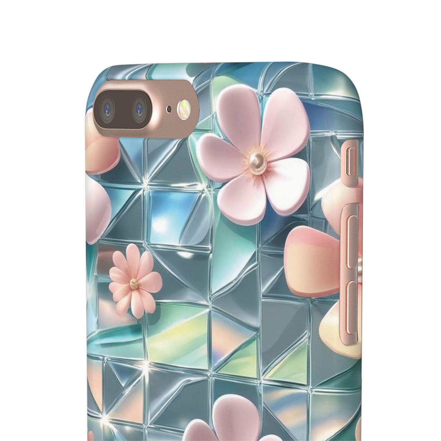 Snap Case iPhone Handyhülle mit 3D-Effekt Blumenmuster