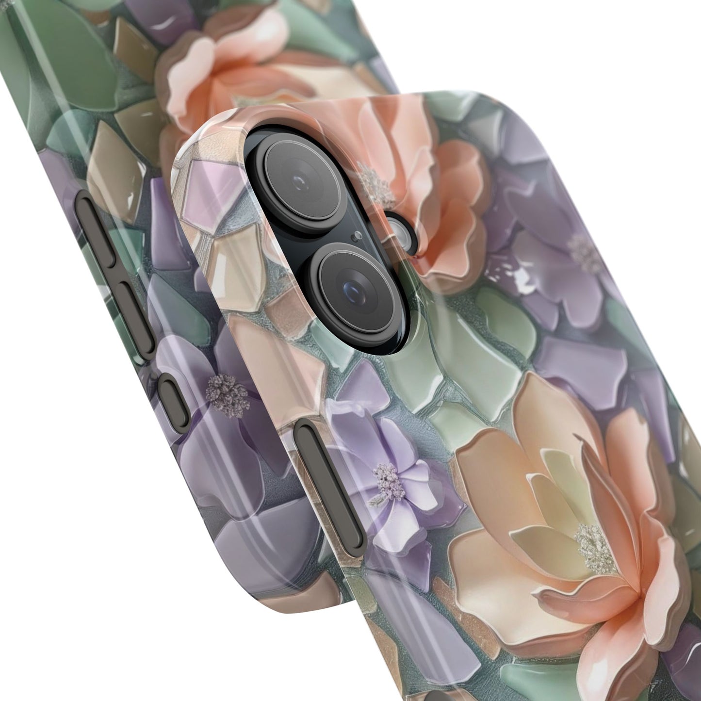 Snap Case Elegante Florale iPhone Handyhülle mit 3D-Effekt