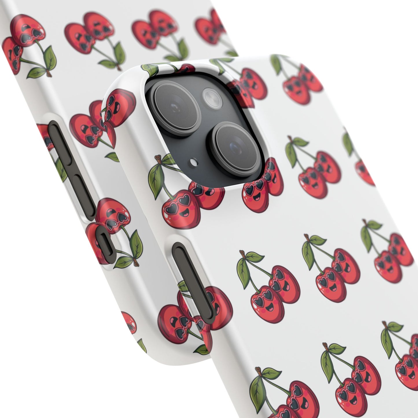 iPhone Snap Case Handyhülle Happy Cherry Design