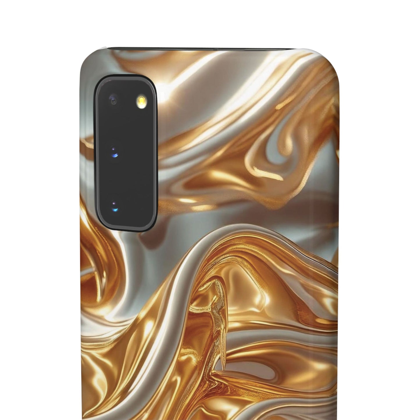 Snap Case Samsung Handyhülle – Gold Dynamic Liquid 3D Effekt