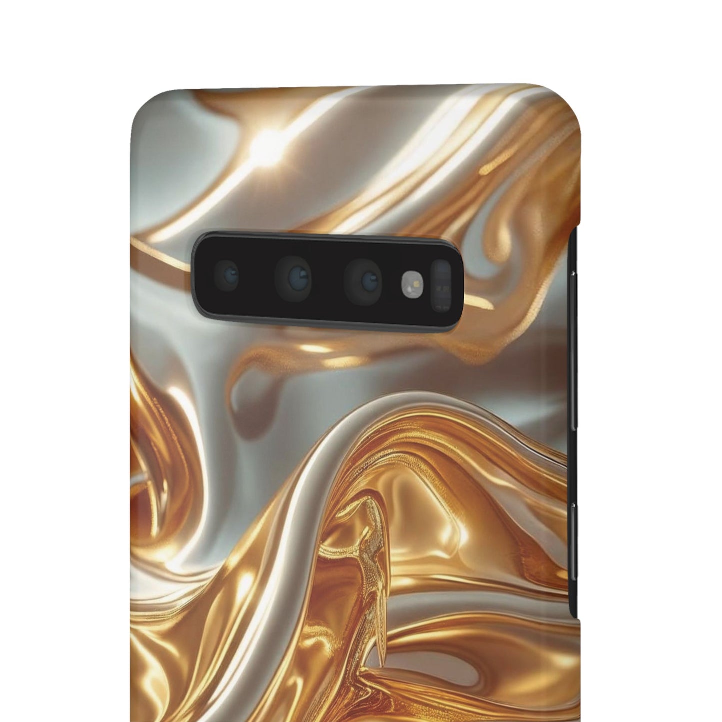 Snap Case Samsung Handyhülle – Gold Dynamic Liquid 3D Effekt