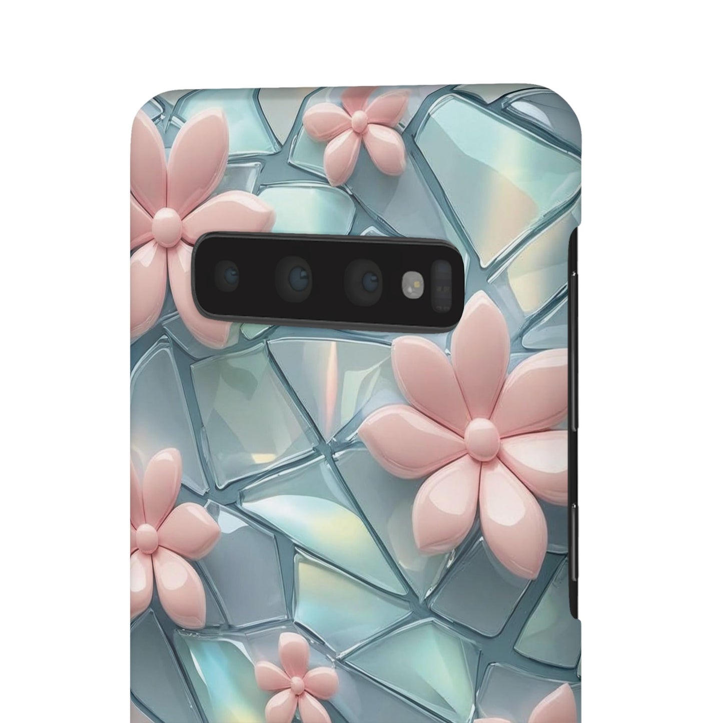 Snap Case Samsung Handyhülle mit 3D-Effekt und Blumenmuster