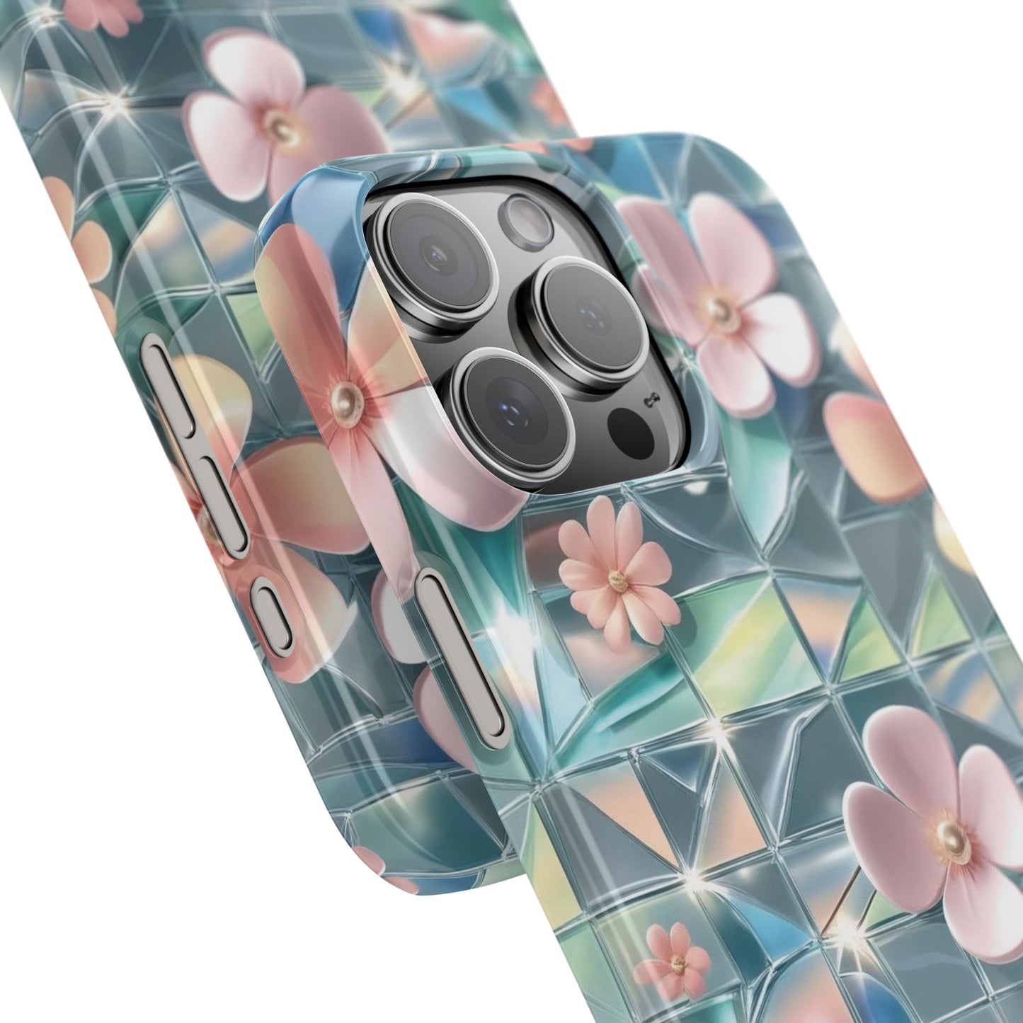 Snap Case iPhone Handyhülle mit 3D-Effekt Blumenmuster
