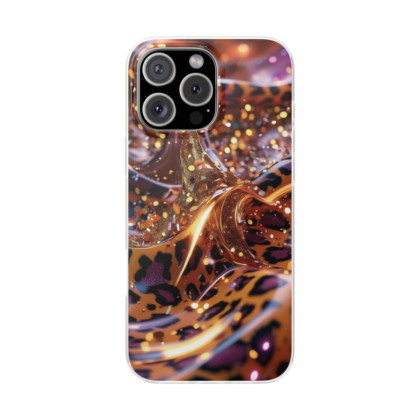 iPhone Flexi Case – Leopardenmuster