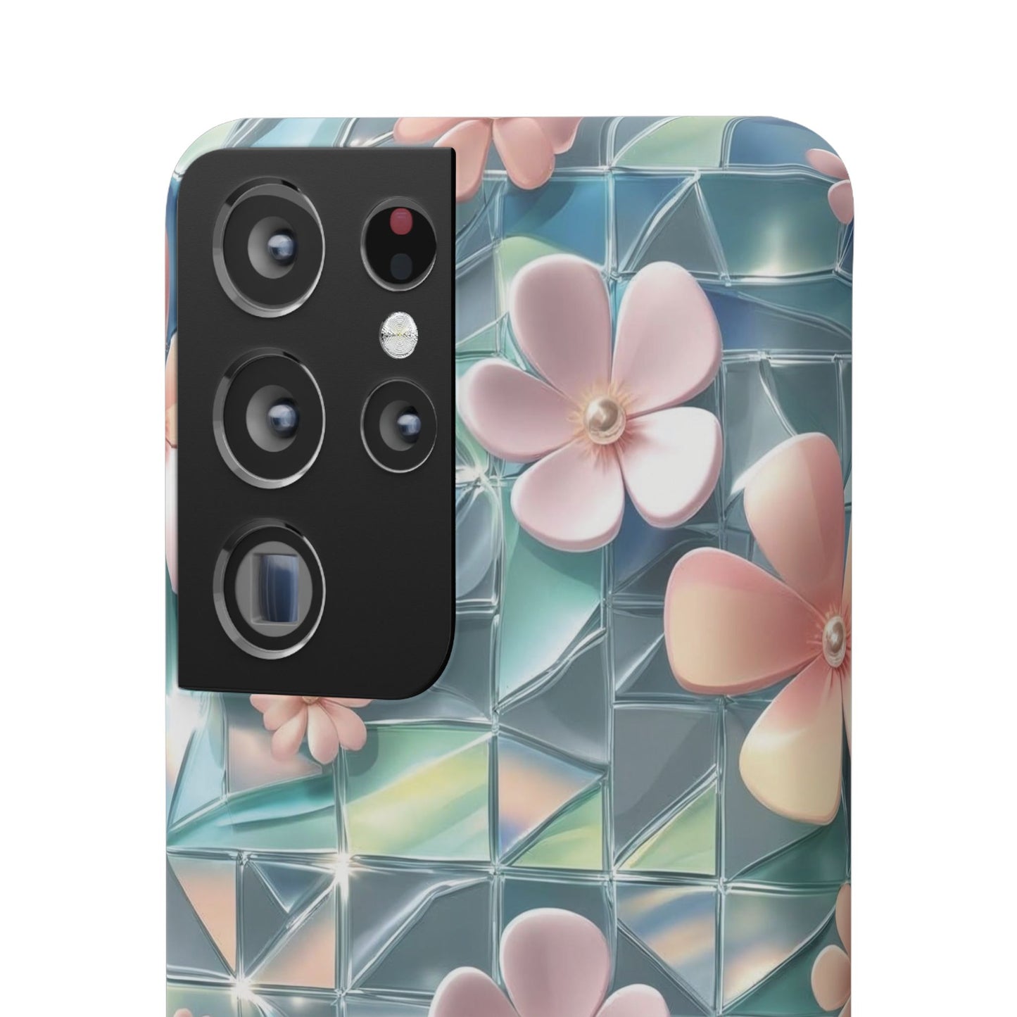 Snap Case Samsung Handyhülle mit 3D-Effekt und Blumenmuster