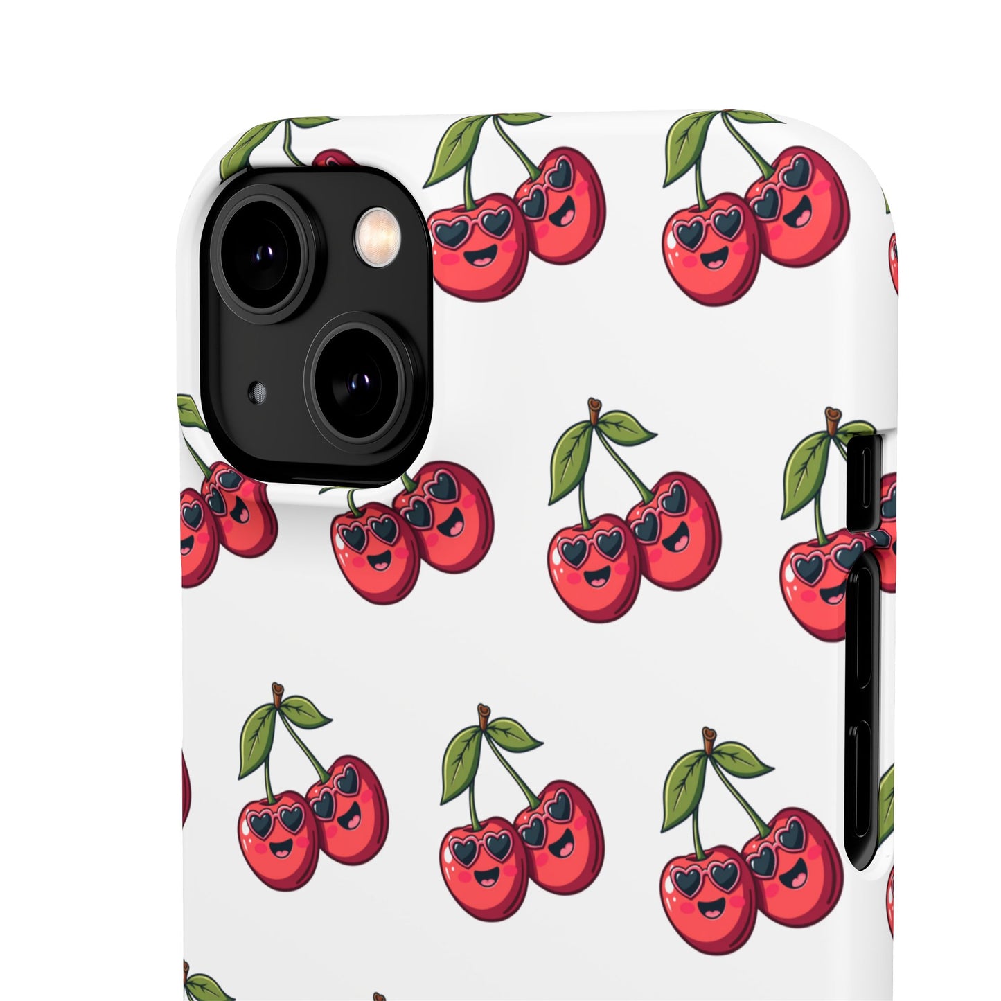 iPhone Snap Case Handyhülle Happy Cherry Design