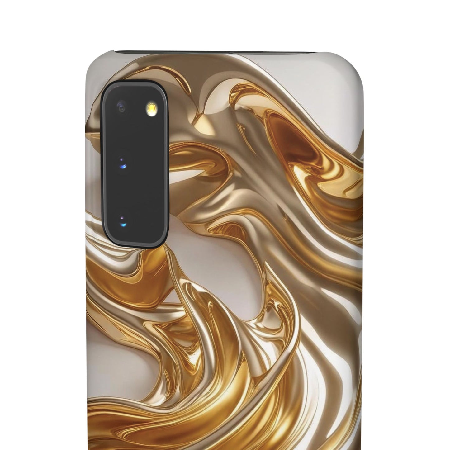 Snap Case Samsung Handyhülle – Gold Dynamic Liquid 3D Effekt