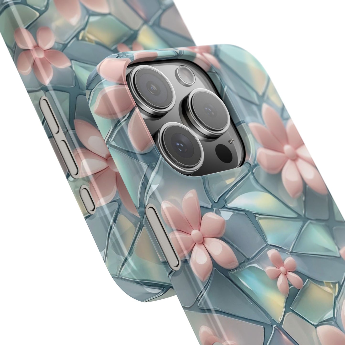 Snap Case Elegante Florale iPhone Handyhülle mit 3D-Effekt