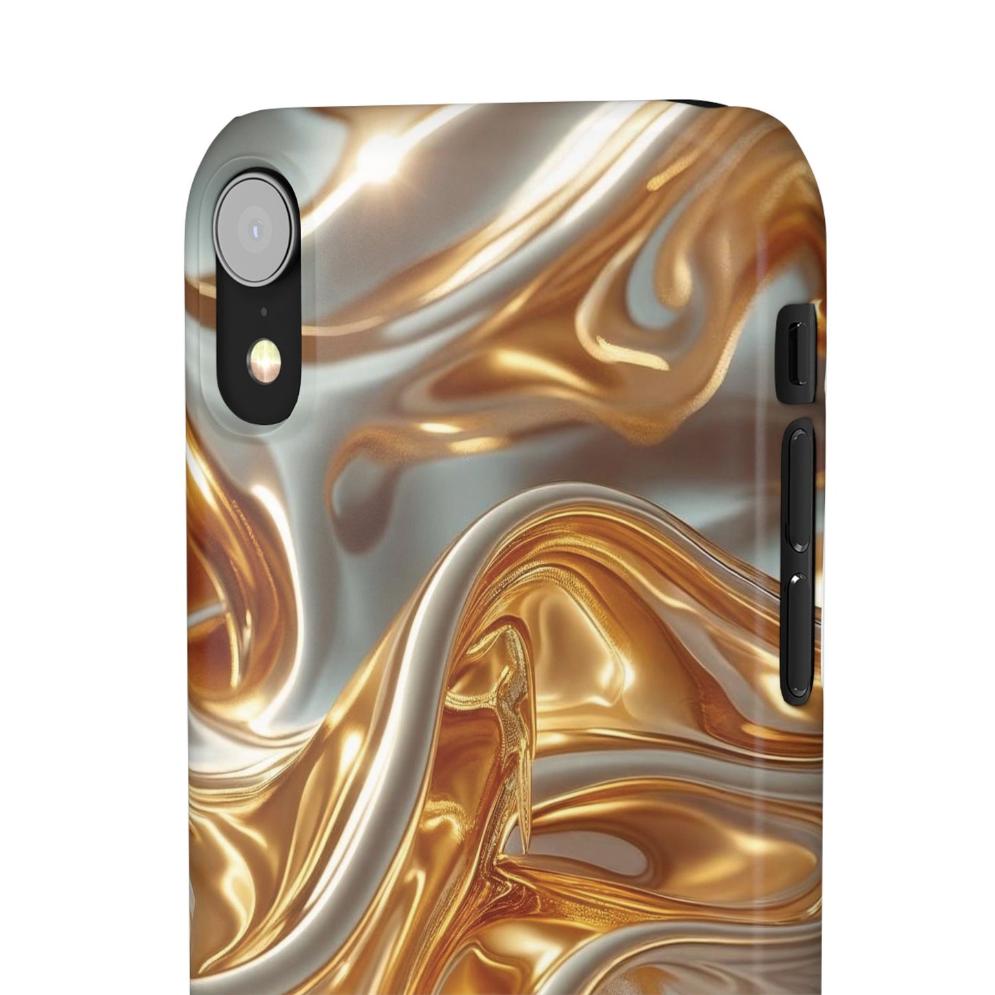 Snap Case iPhone Handyhülle – Gold Dynamic Liquid 3D Effekt