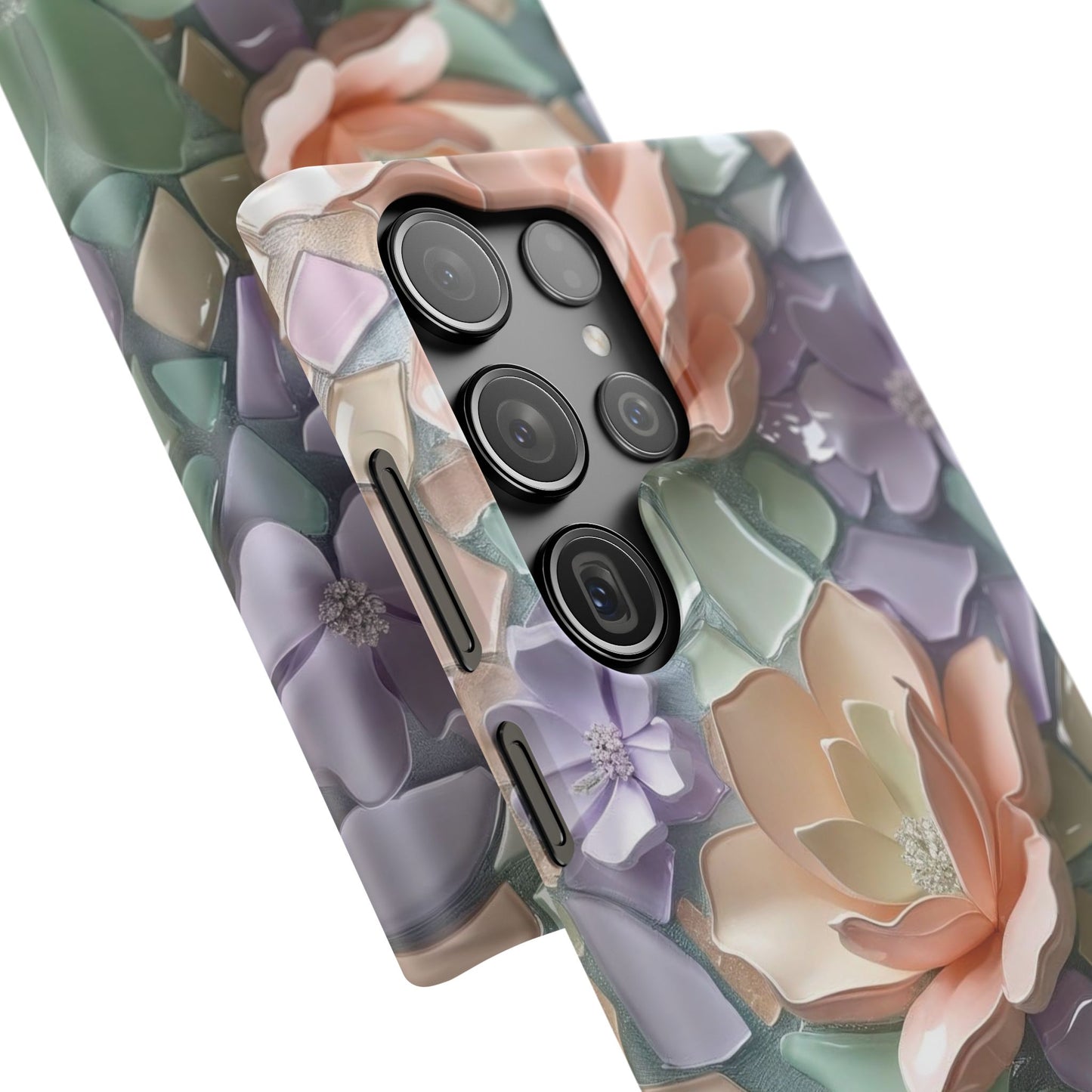 Snap Case Samsung Handyhülle mit 3D-Effekt, Blumenmuster