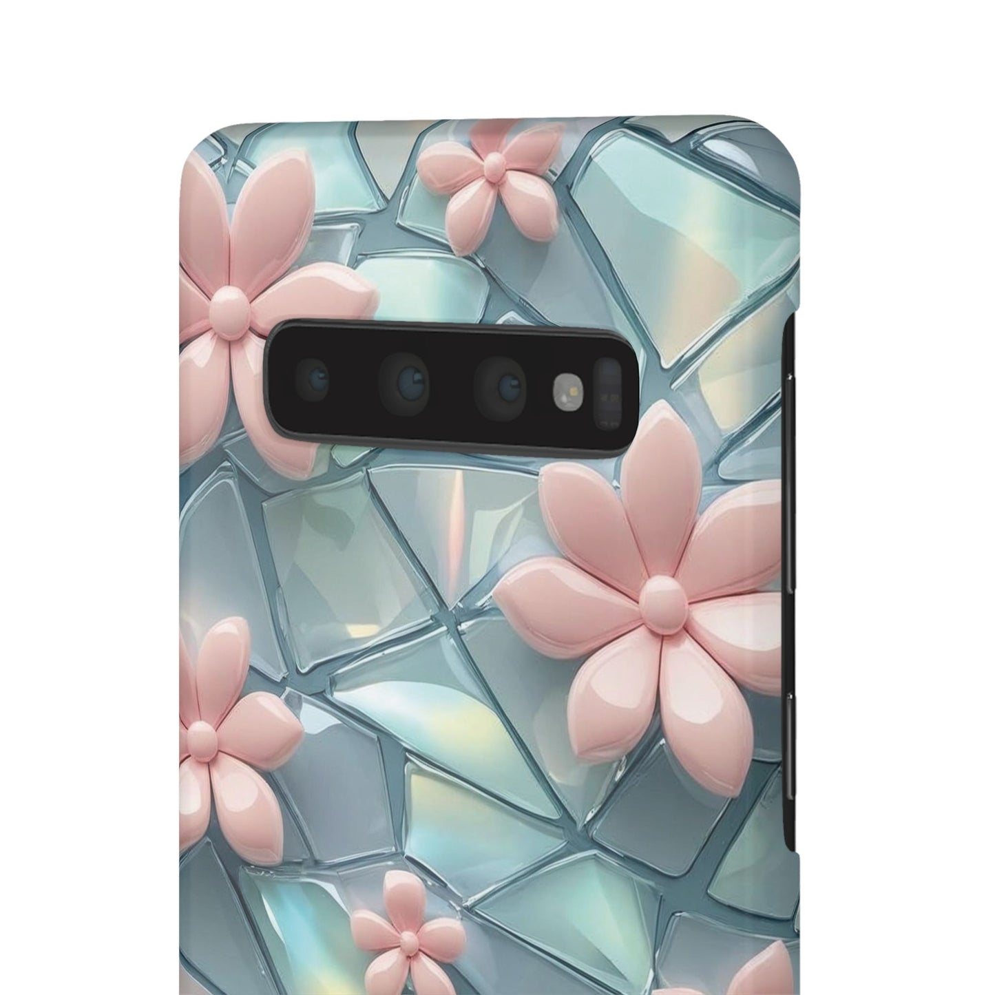 Snap Case Samsung Handyhülle mit 3D-Effekt und Blumenmuster