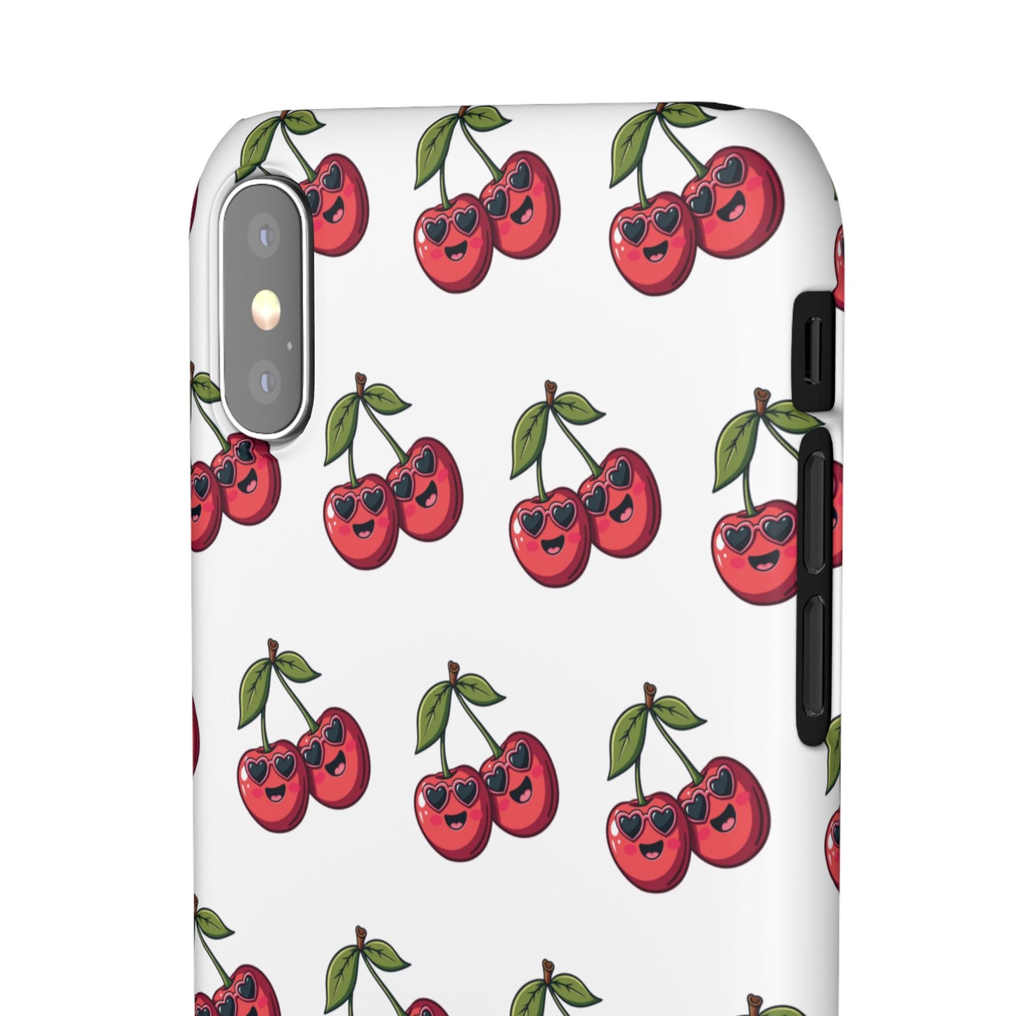 iPhone Snap Case Handyhülle Happy Cherry Design
