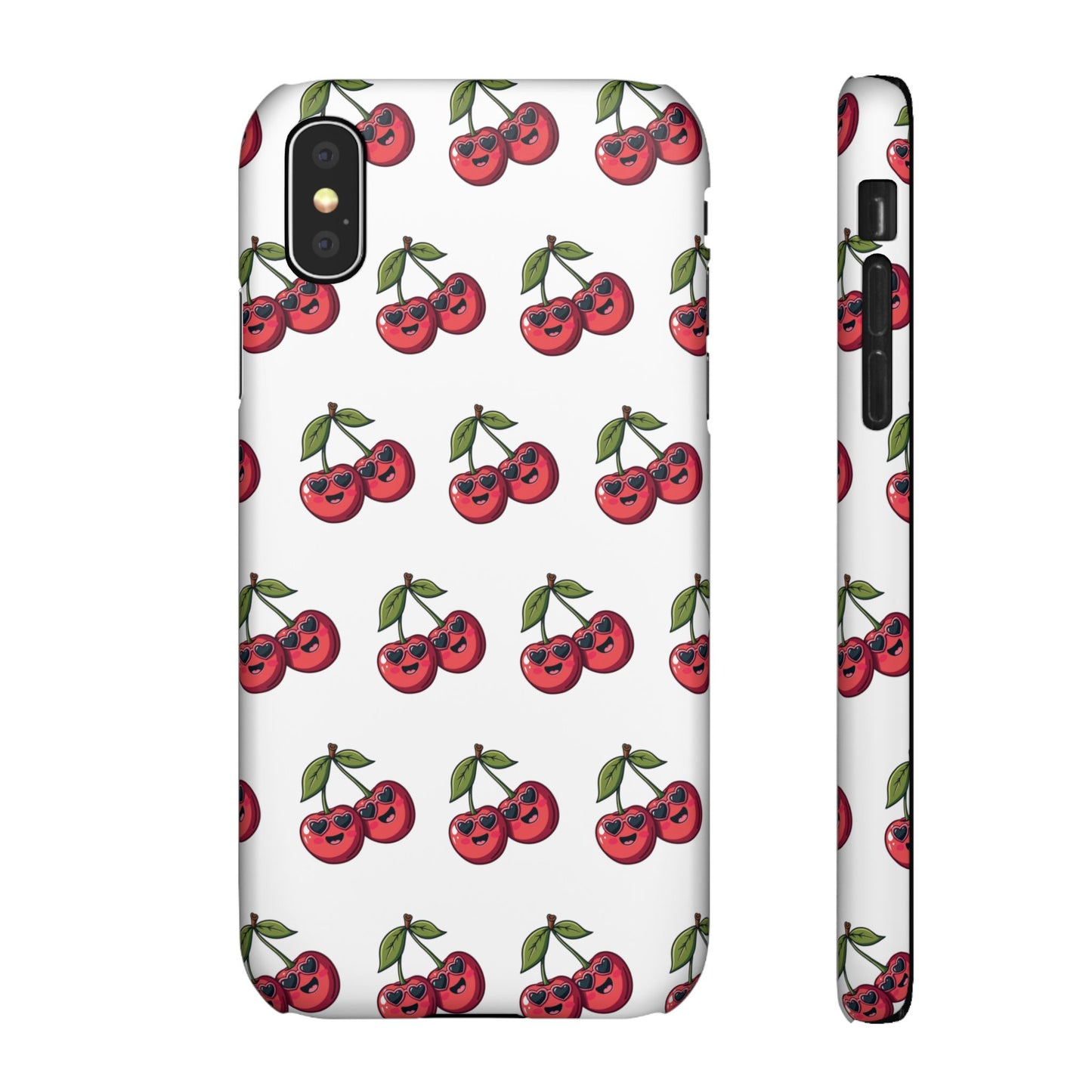 iPhone Snap Case Handyhülle Happy Cherry Design
