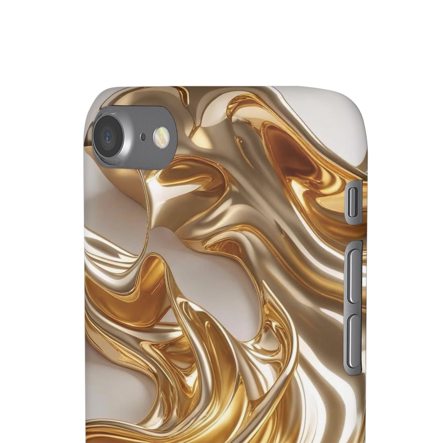 Snap Case iPhone Handyhülle – Gold Dynamic Liquid 3D Effekt