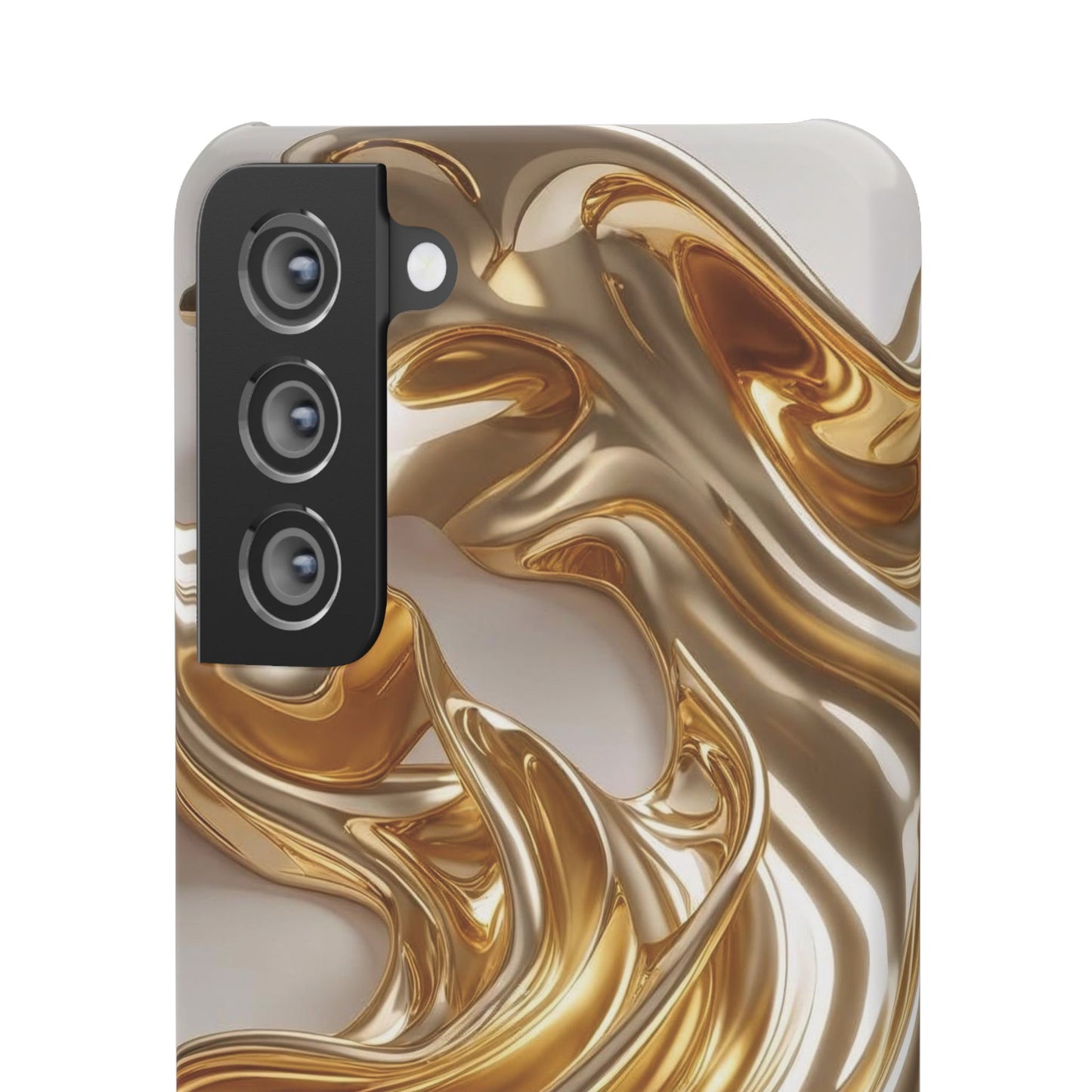 Snap Case Samsung Handyhülle – Gold Dynamic Liquid 3D Effekt