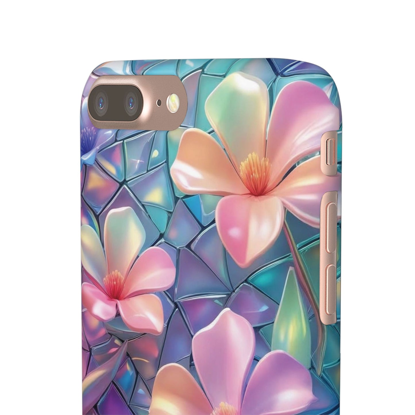 Snap Case Elegante Florale iPhone Handyhülle mit 3D-Effekt