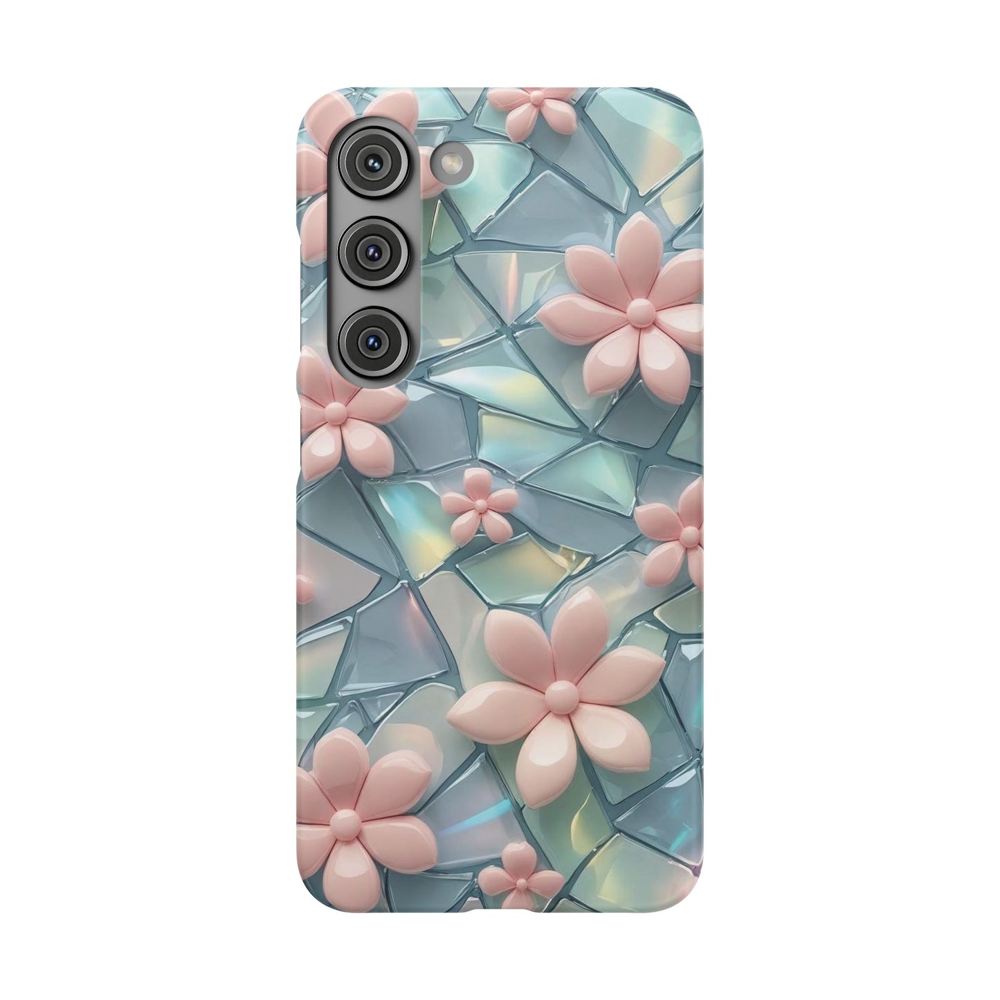 Snap Case Samsung Handyhülle mit 3D-Effekt und Blumenmuster