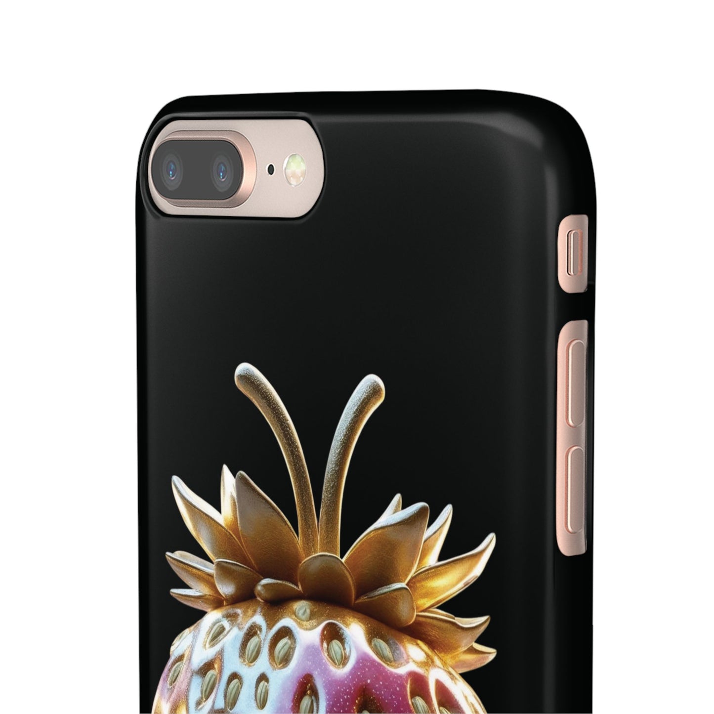 Snap Case iPhone Handyhülle - 3D Effekt Erdbeeren