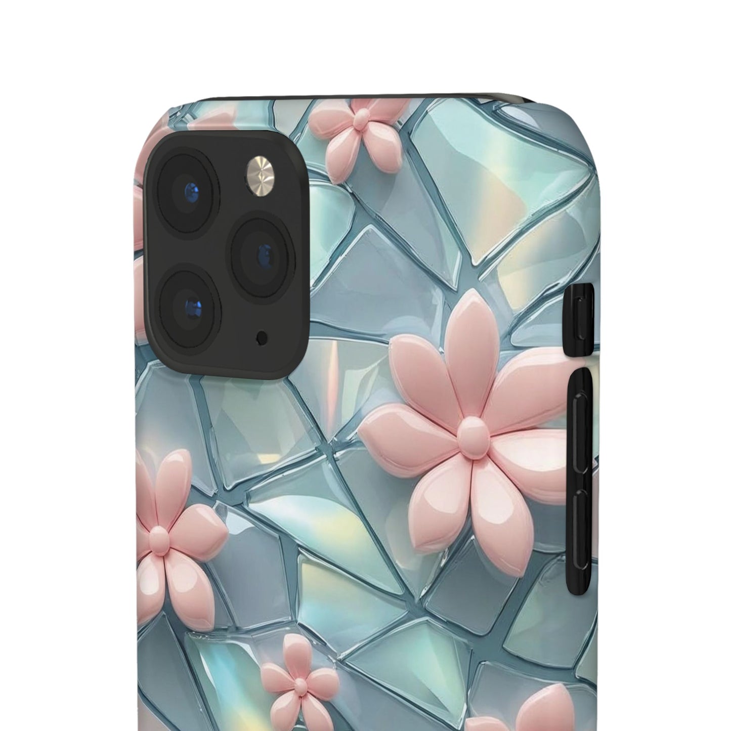 Snap Case Elegante Florale iPhone Handyhülle mit 3D-Effekt