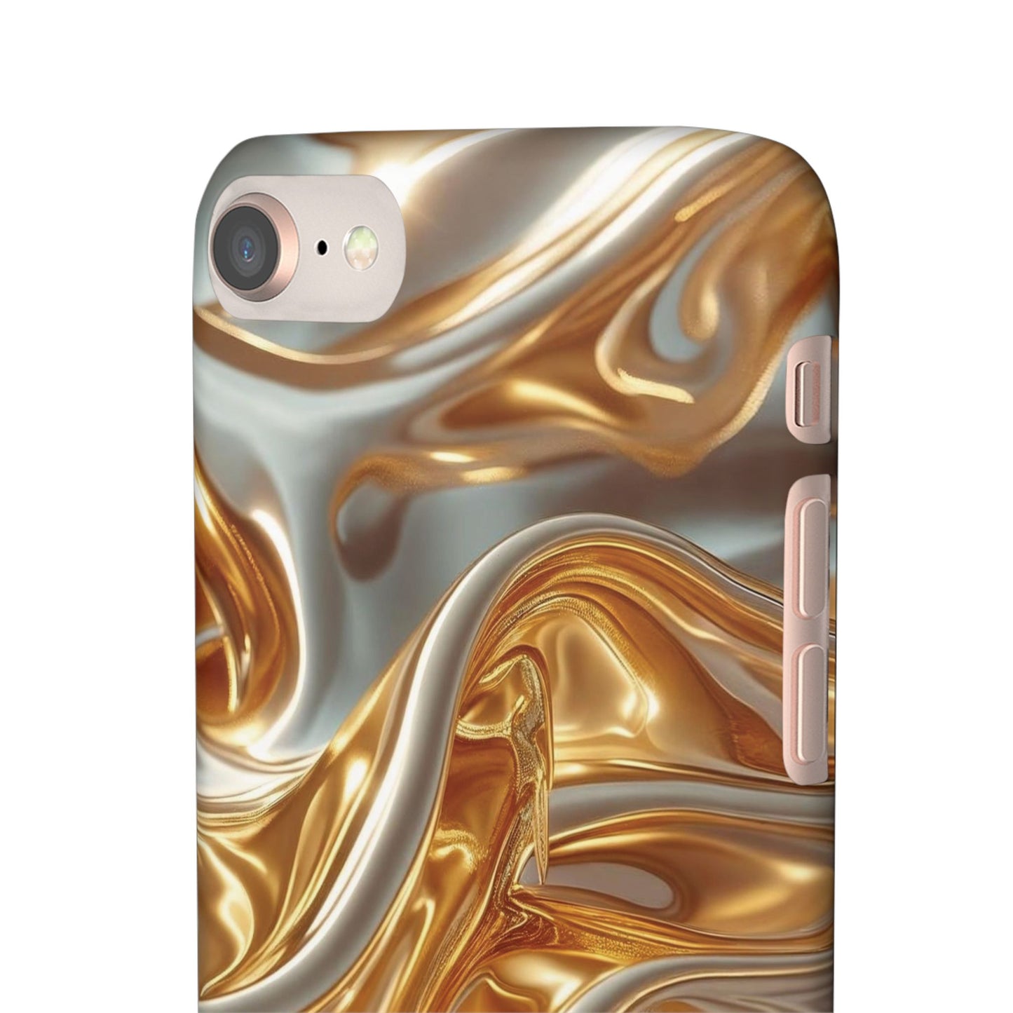 Snap Case iPhone Handyhülle – Gold Dynamic Liquid 3D Effekt