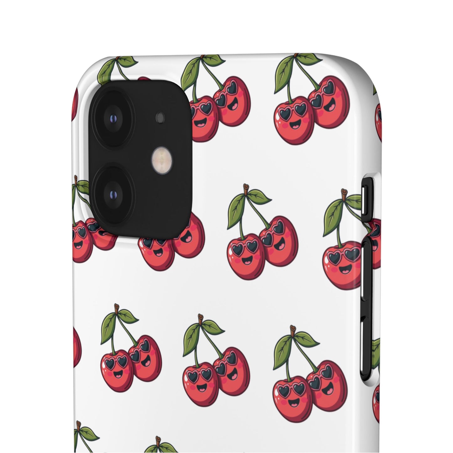 iPhone Snap Case Handyhülle Happy Cherry Design