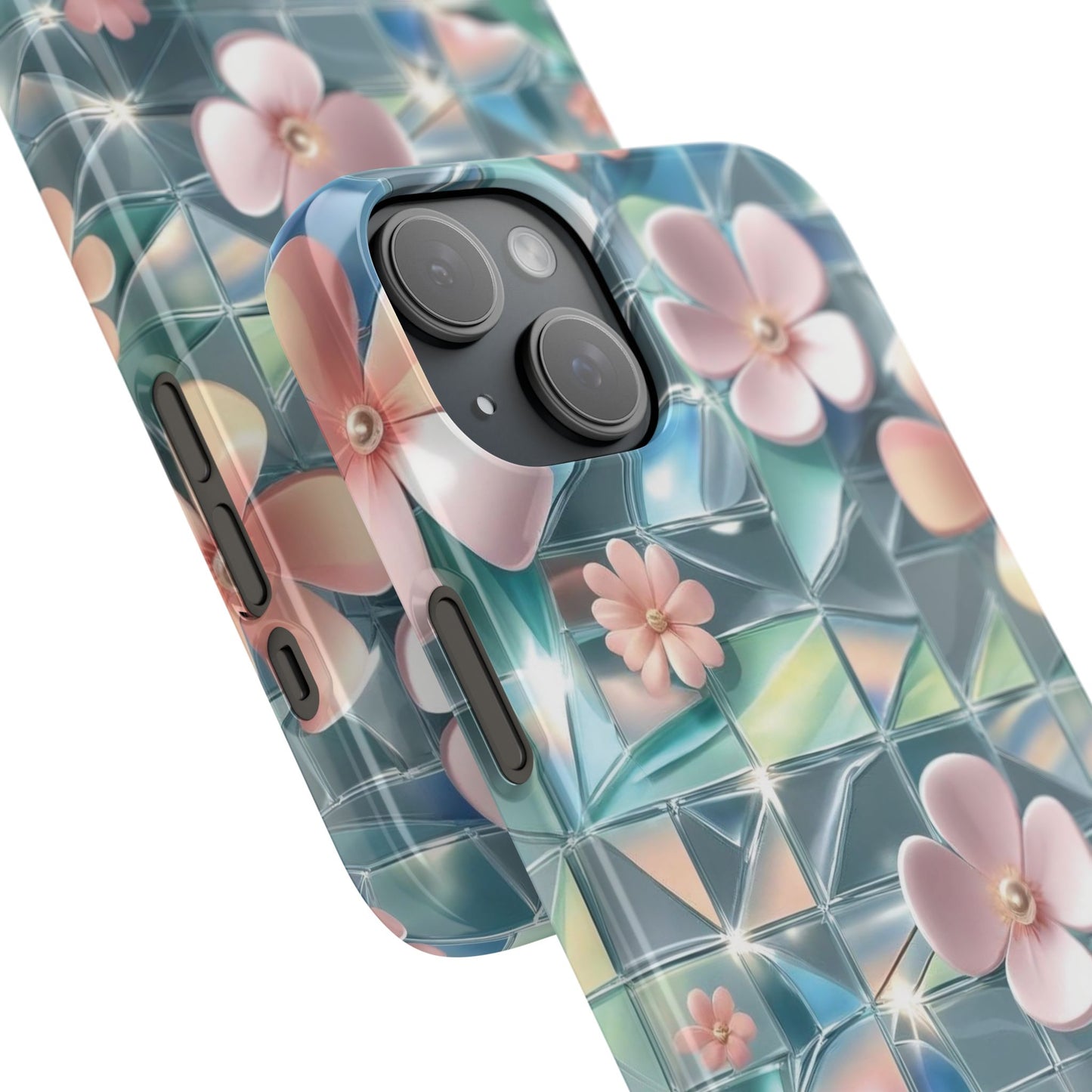 Snap Case iPhone Handyhülle mit 3D-Effekt Blumenmuster