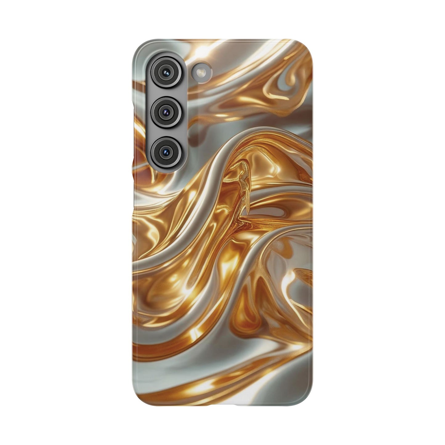 Snap Case Samsung Handyhülle – Gold Dynamic Liquid 3D Effekt