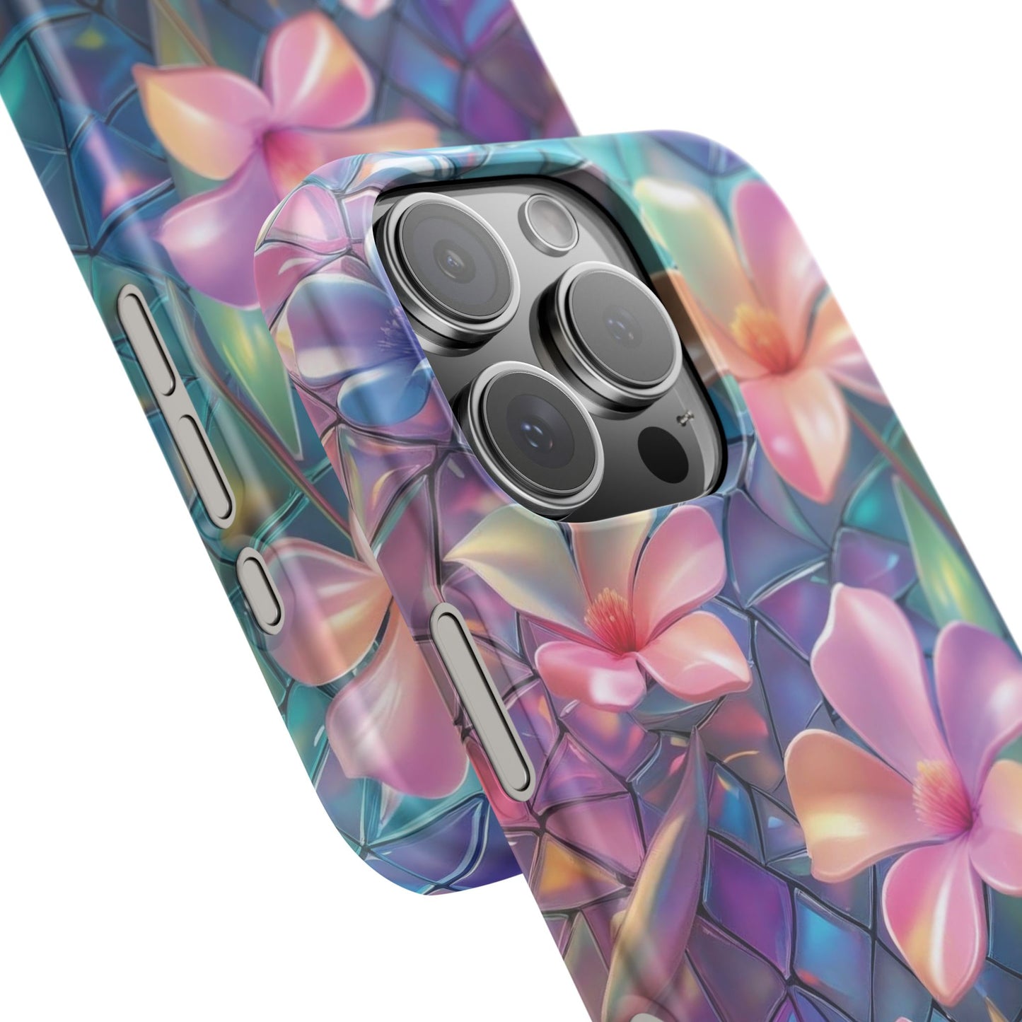 Snap Case Elegante Florale iPhone Handyhülle mit 3D-Effekt