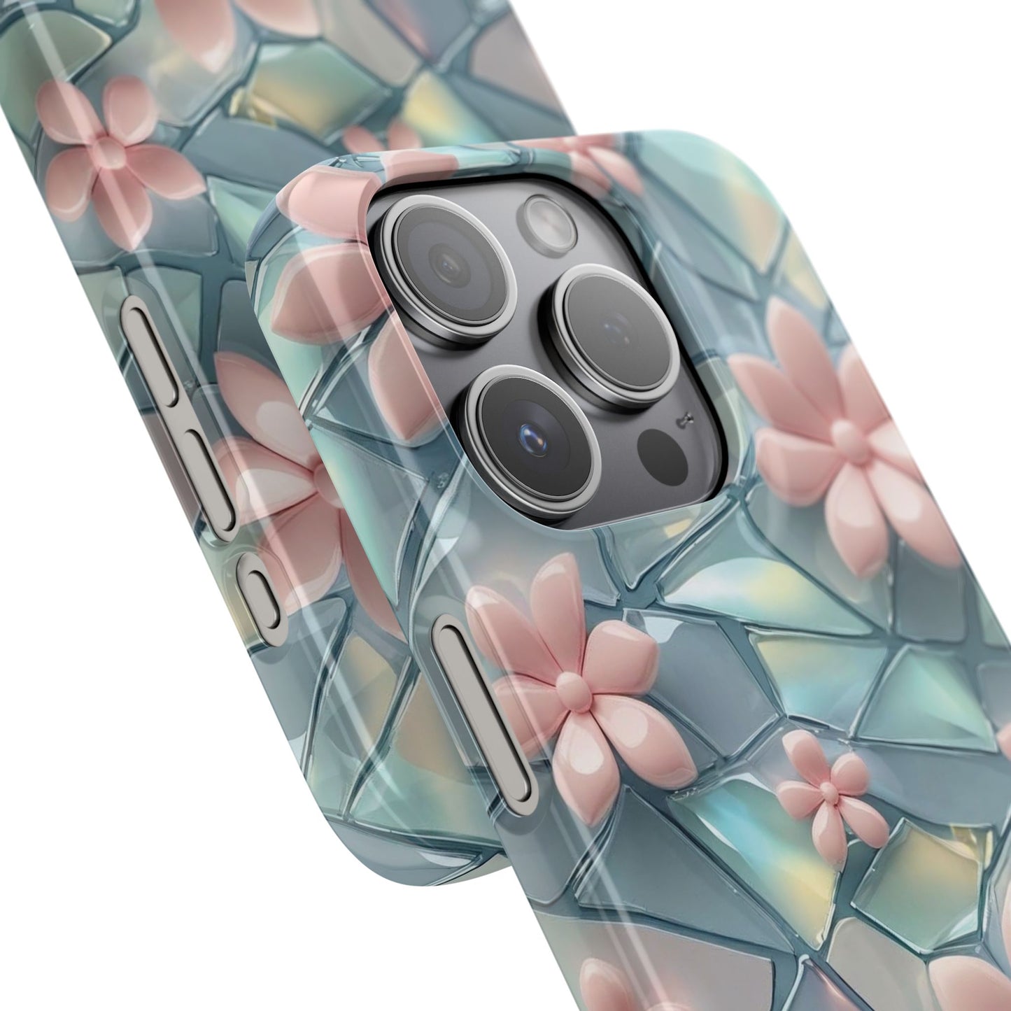Snap Case Elegante Florale iPhone Handyhülle mit 3D-Effekt