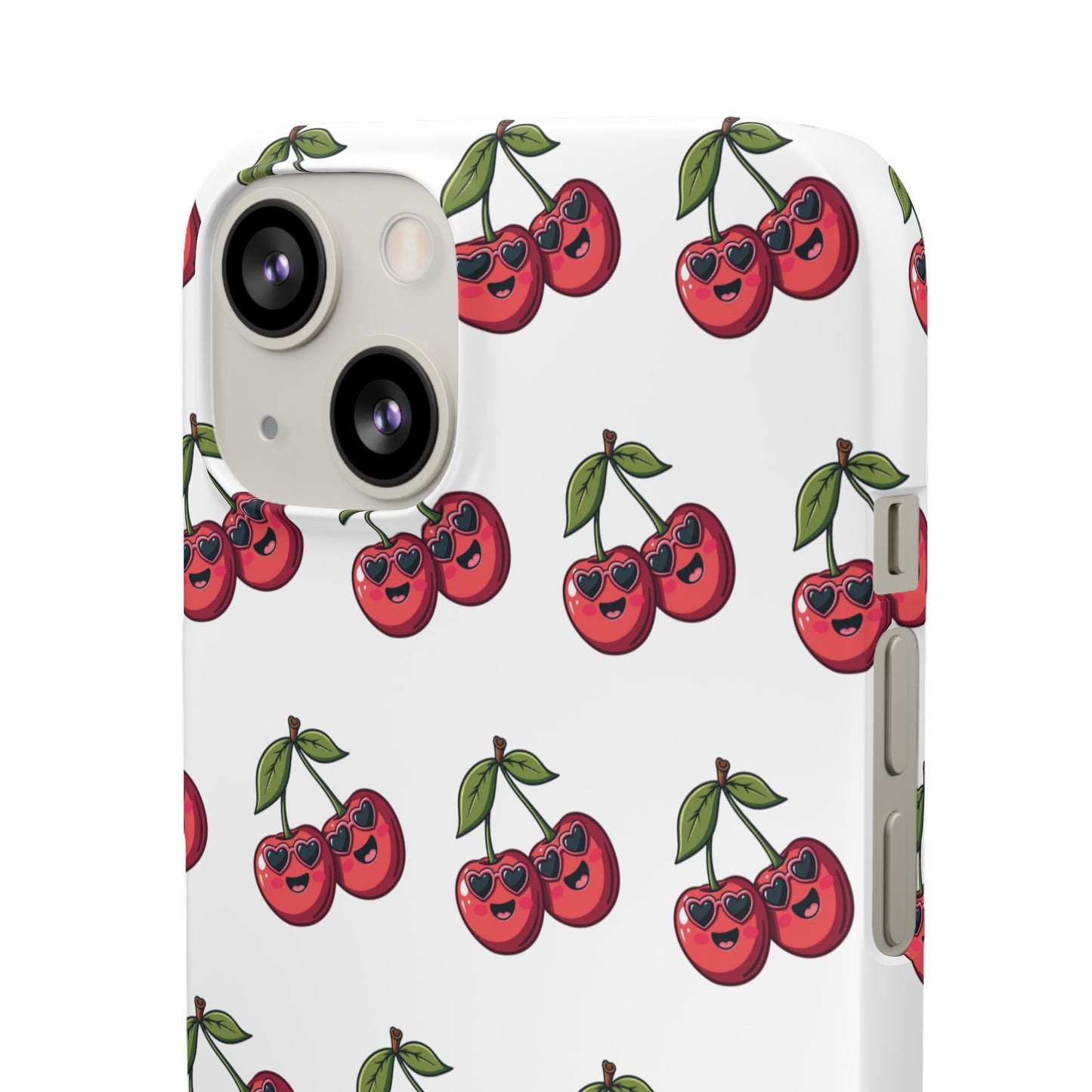 iPhone Snap Case Handyhülle Happy Cherry Design