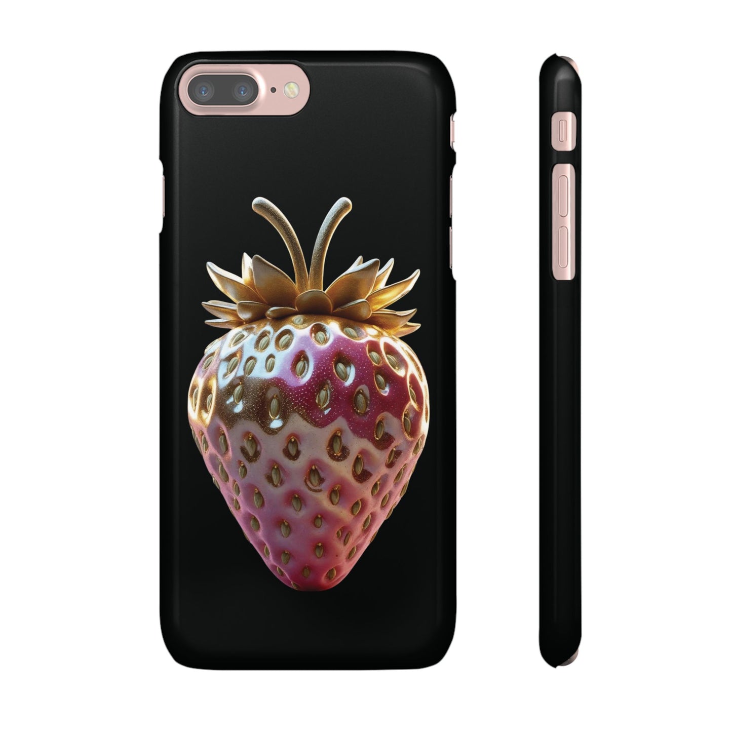 Snap Case iPhone Handyhülle - 3D Effekt Erdbeeren
