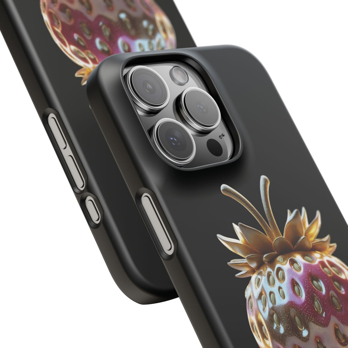 Snap Case iPhone Handyhülle - 3D Effekt Erdbeeren