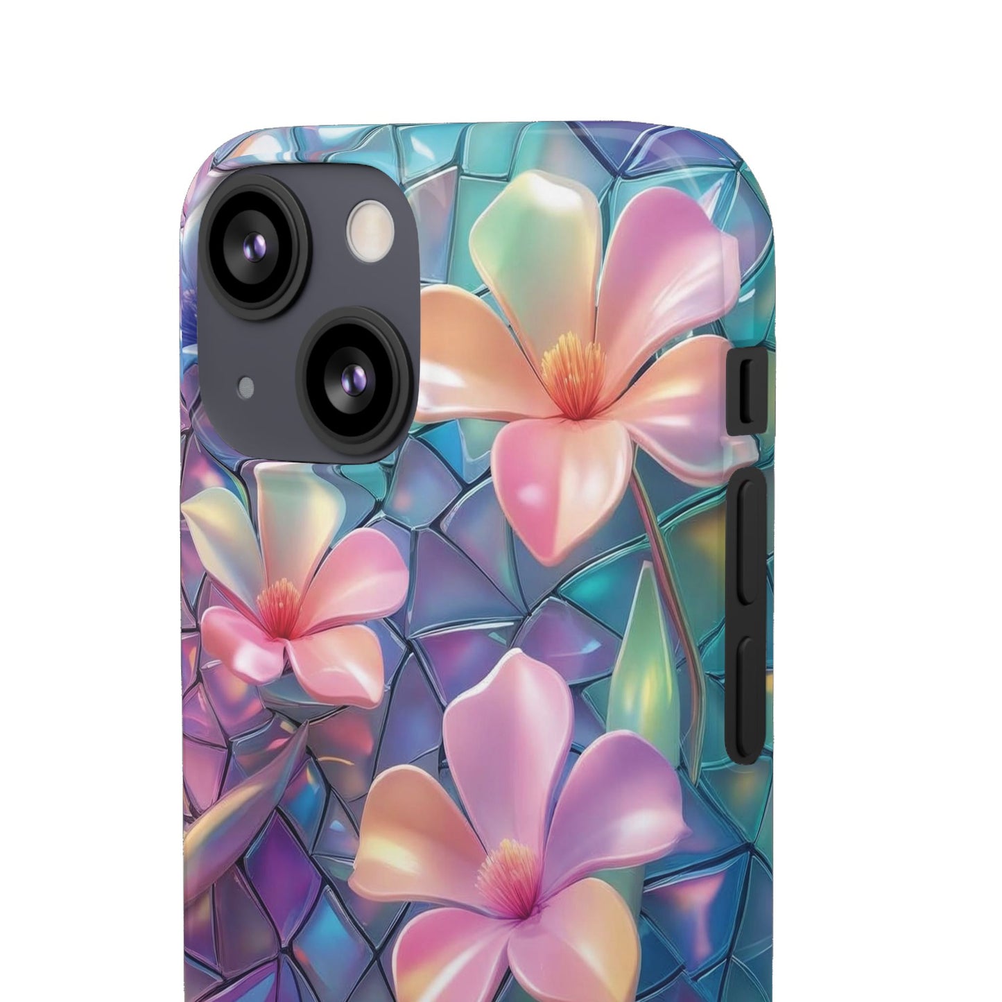 Snap Case Elegante Florale iPhone Handyhülle mit 3D-Effekt