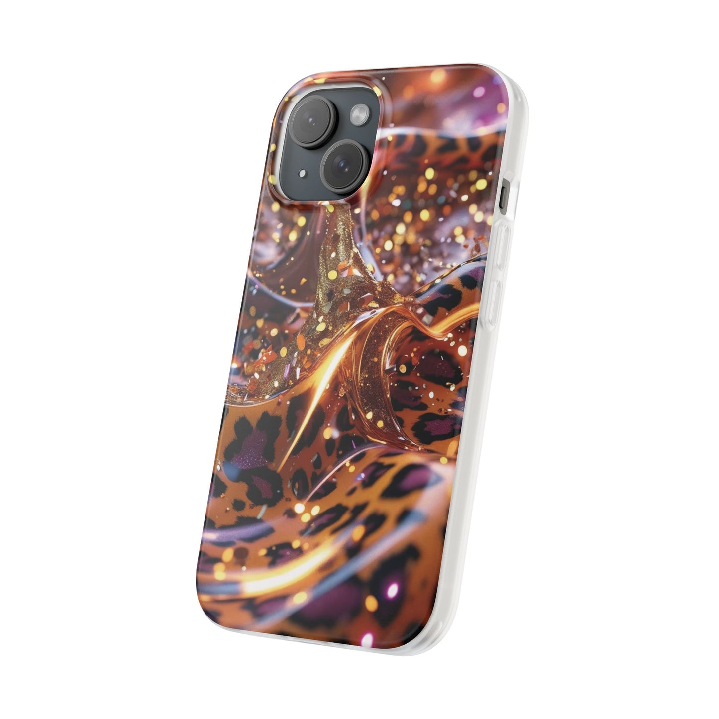 iPhone Flexi Case – Leopardenmuster