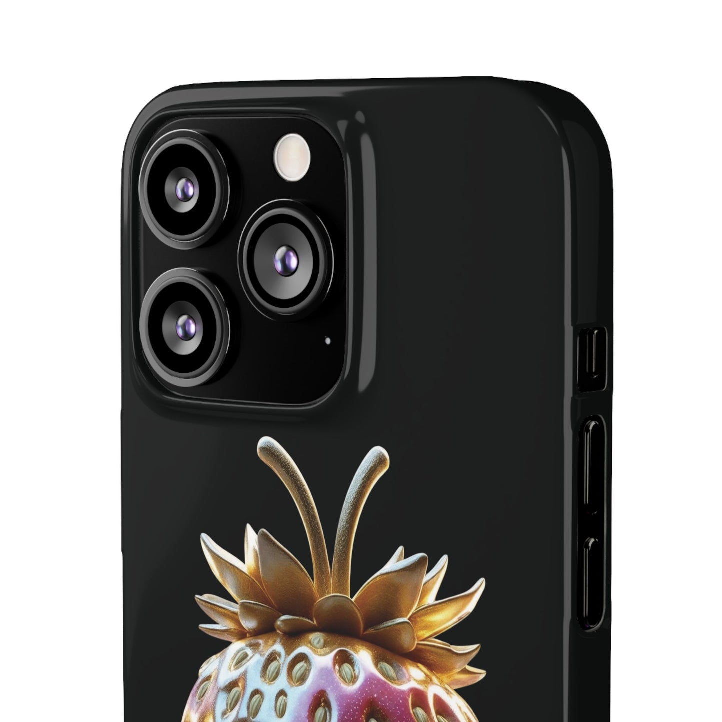 Snap Case iPhone Handyhülle - 3D Effekt Erdbeeren